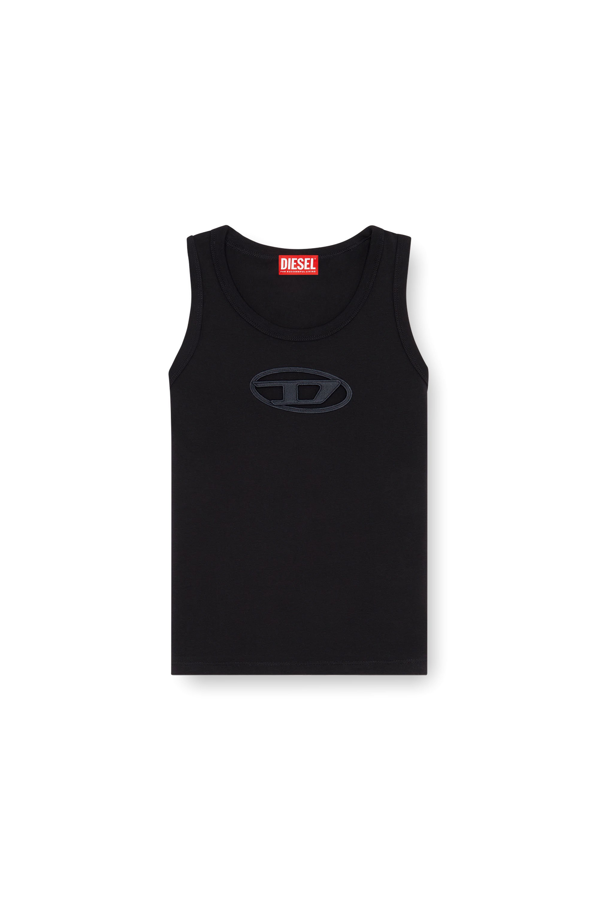 Diesel - T-LYNYS-OD, Female's Tank top with cut-out Oval D logo in ブラック - 3