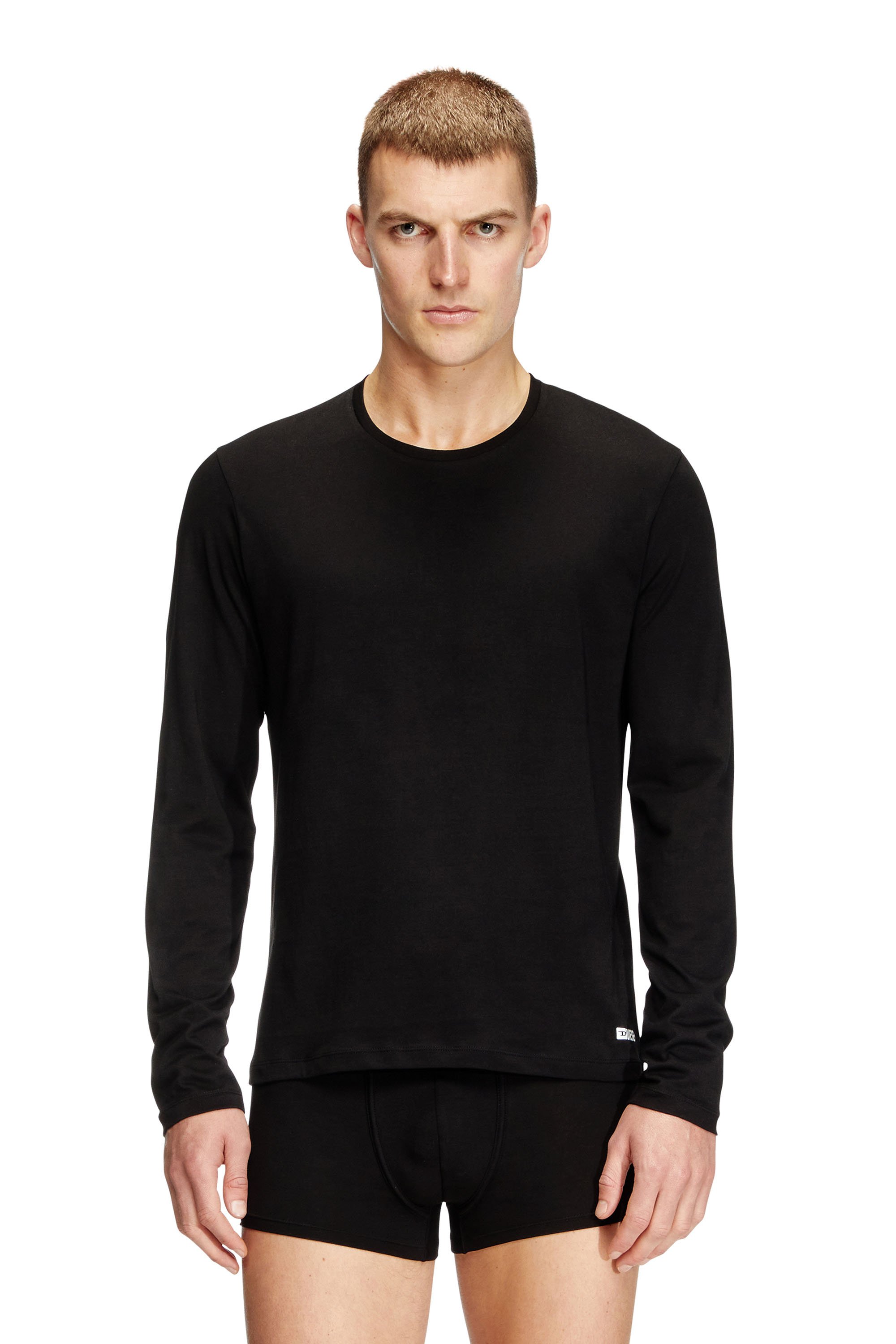 Diesel - KIRK-D-BOX, Male's Long-sleeve cotton T-shirt in ブラック - 1