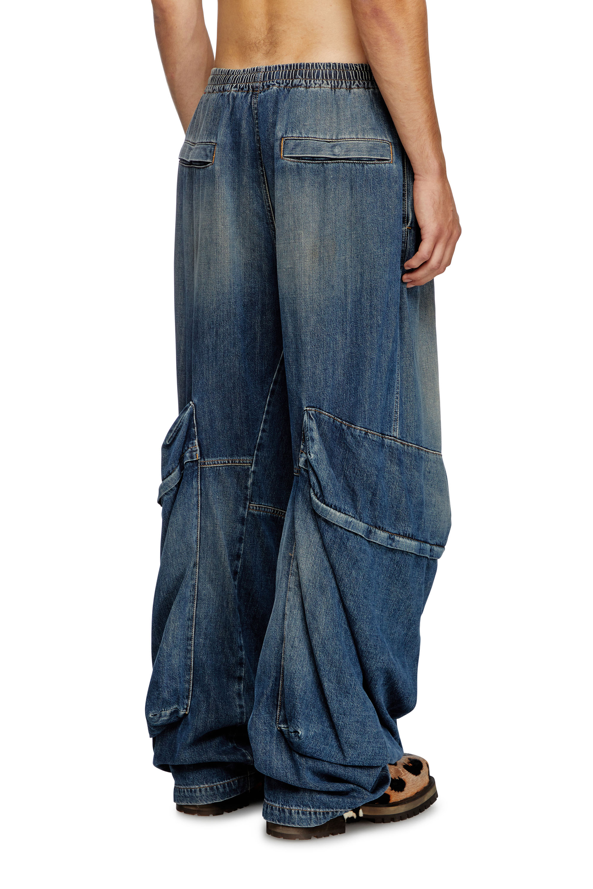 Diesel - Unisex's Relaxed Jeans D-Para 09L14, ミディアムブルー - 4