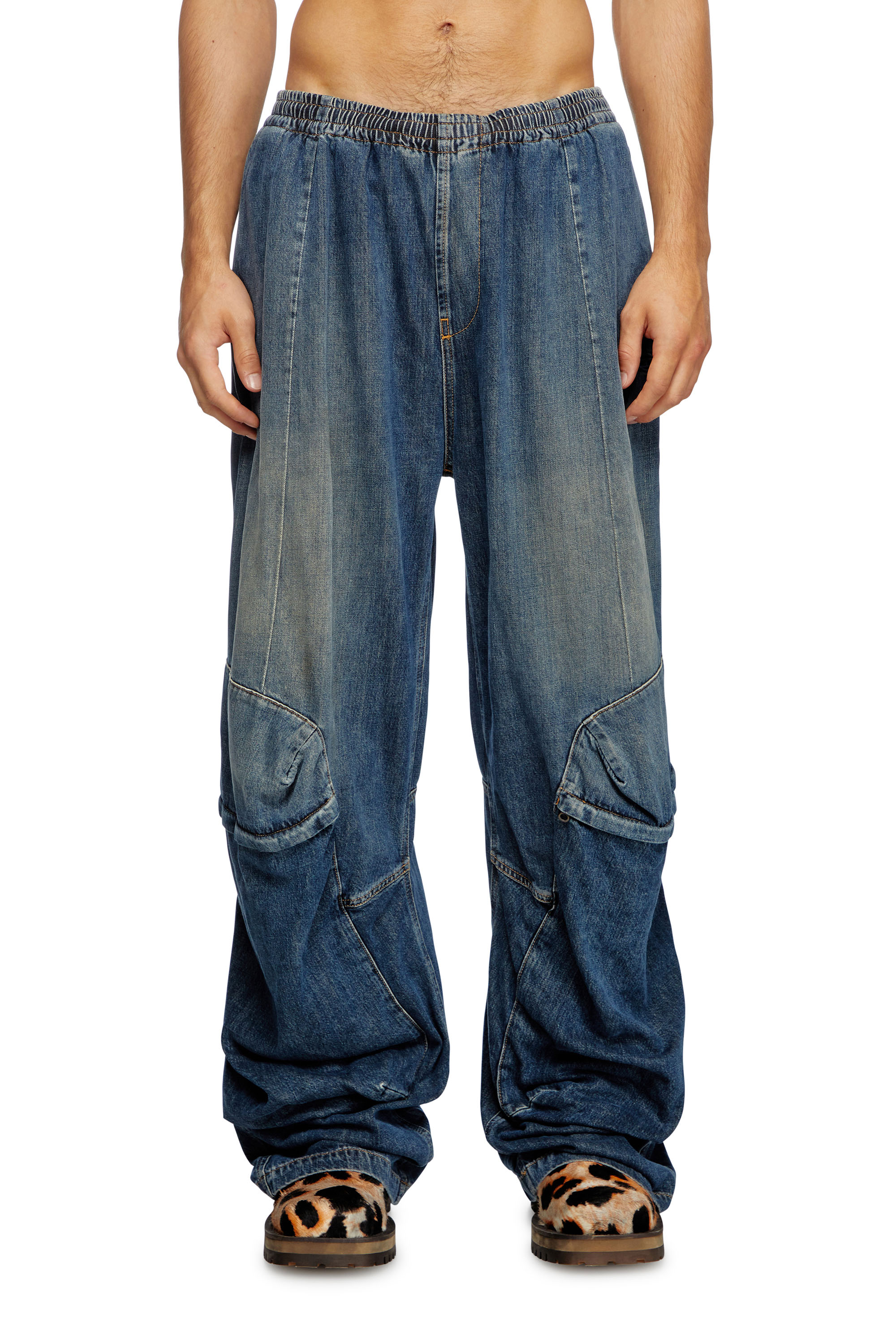 Diesel - Unisex's Relaxed Jeans D-Para 09L14, ミディアムブルー - 1