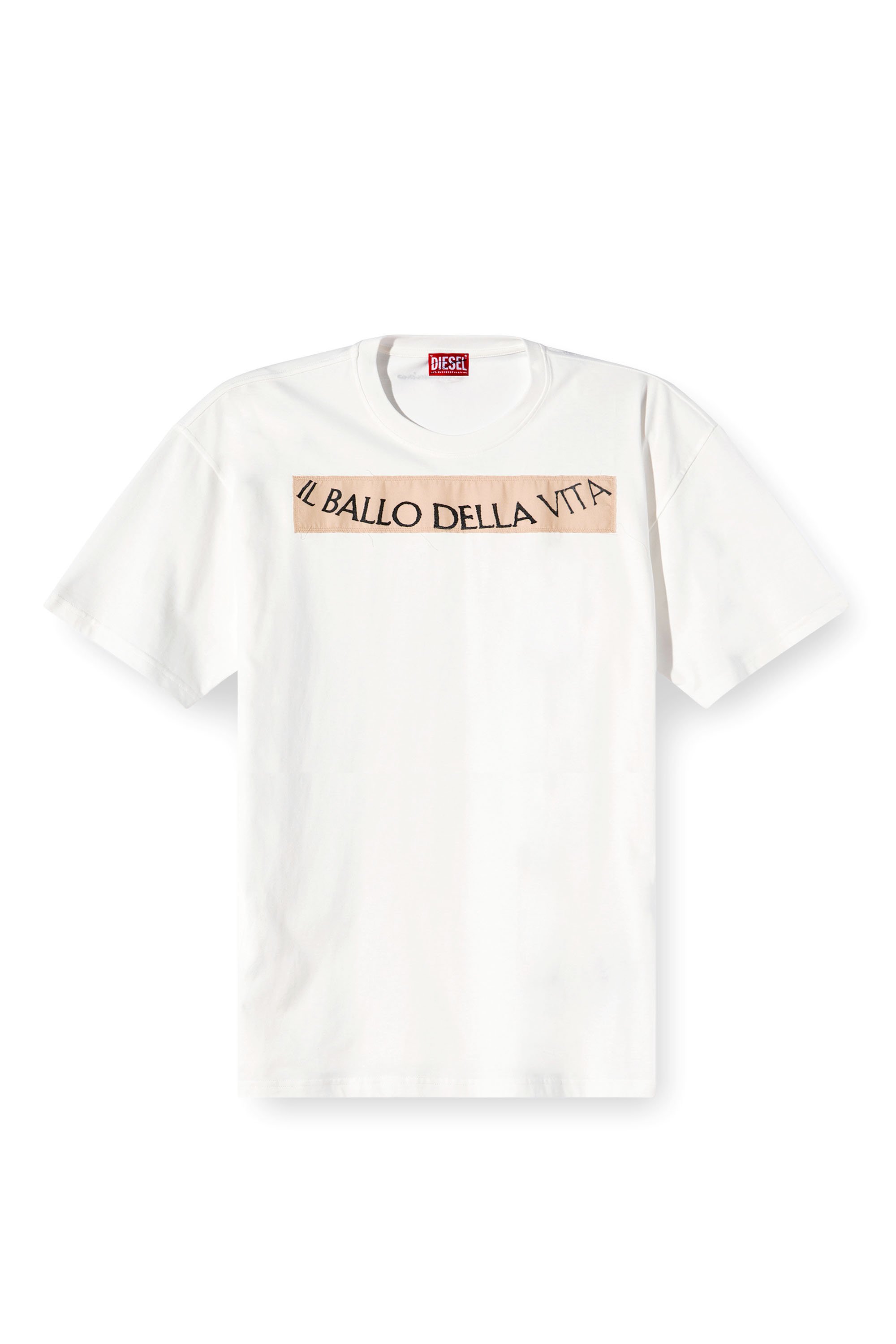 Diesel - T-BOXT-BALLO-DD, Unisex's T-shirt with tattoo patch in ホワイト - 6