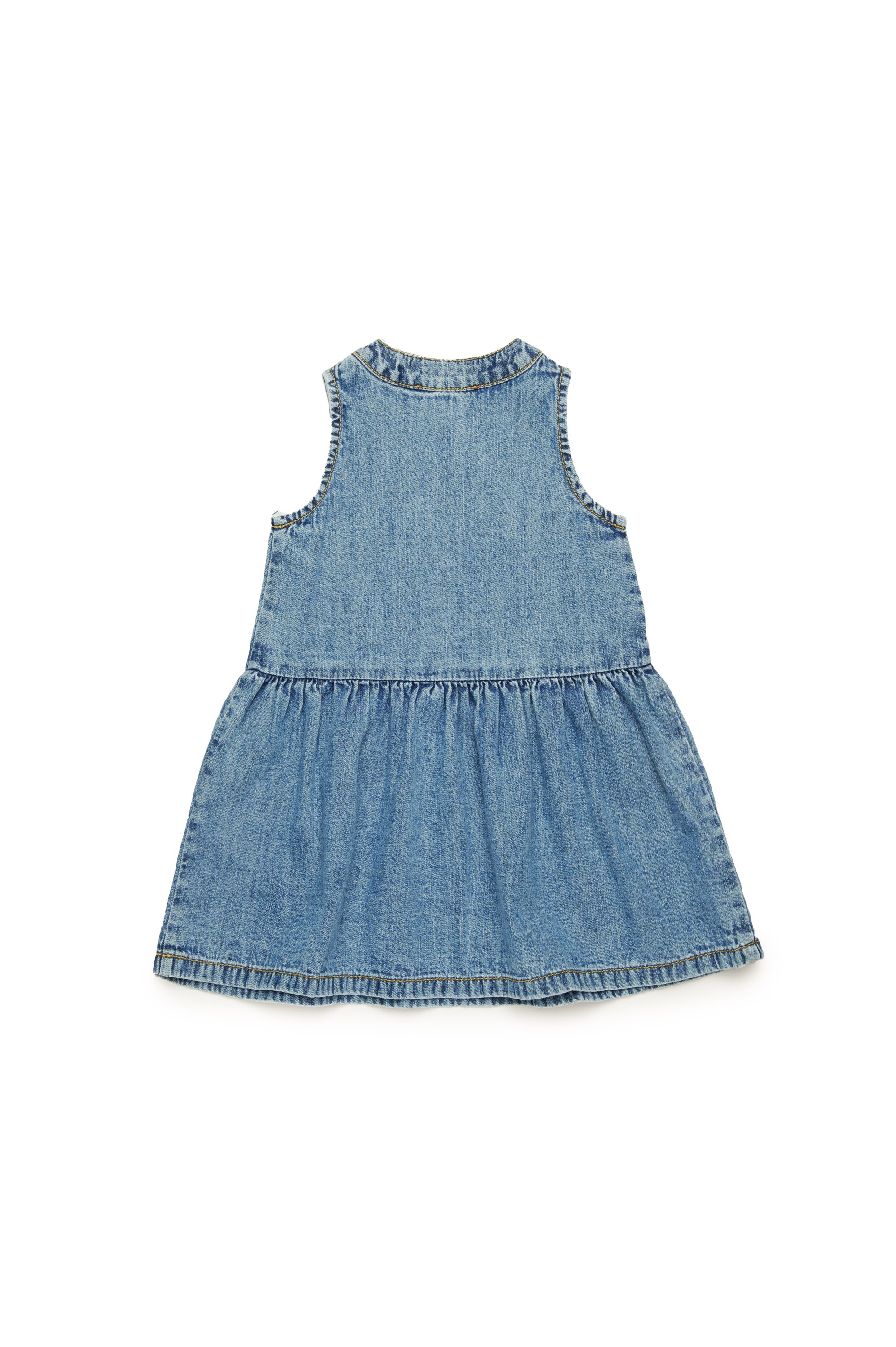 Diesel - DASTYB, Female's Denim dress with pearlescent snaps in ミディアムブルー - 2