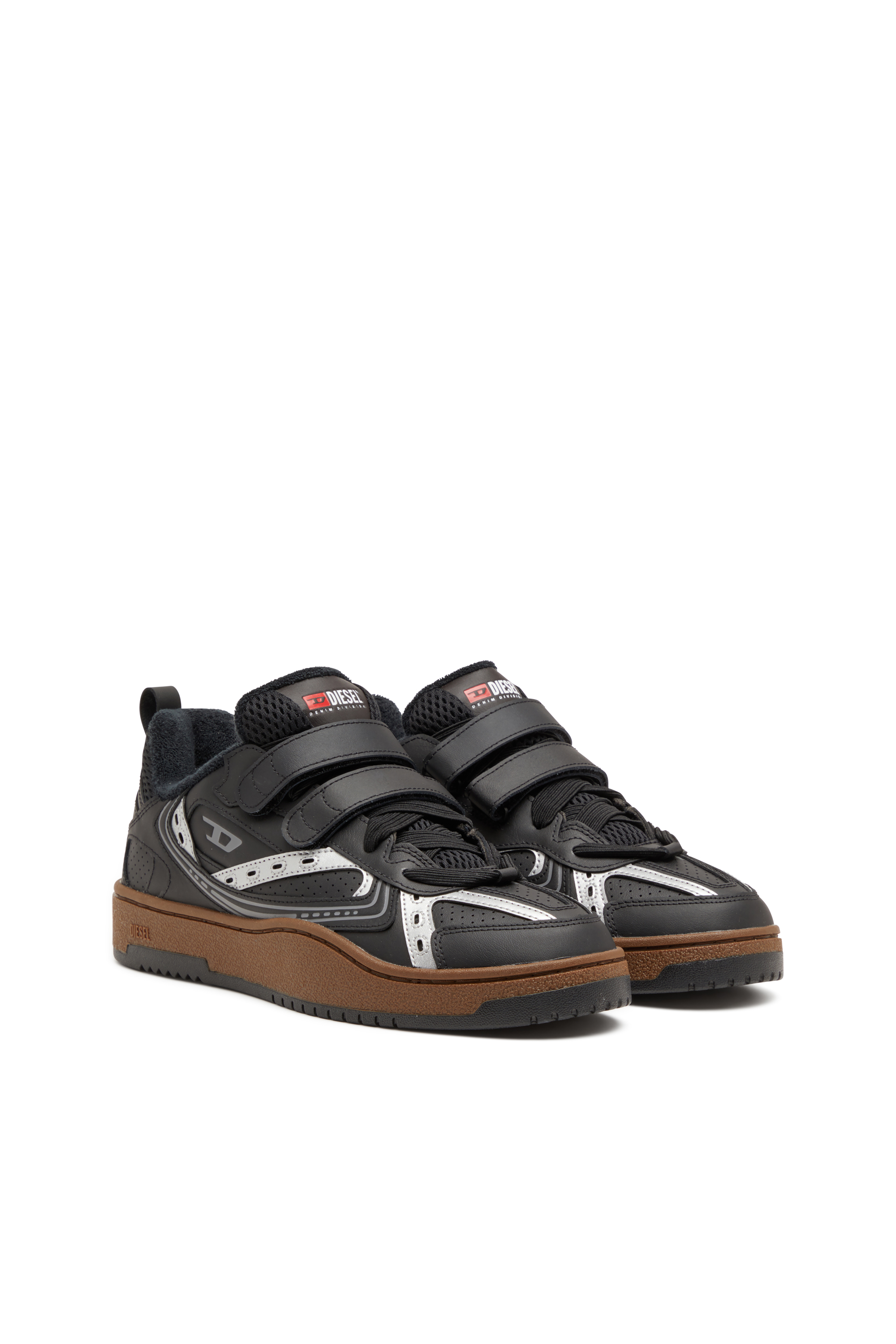 Diesel - S-UKIYO SKT, Male's S-Ukiyo-Leather sneaker with straps in ブラック - 2