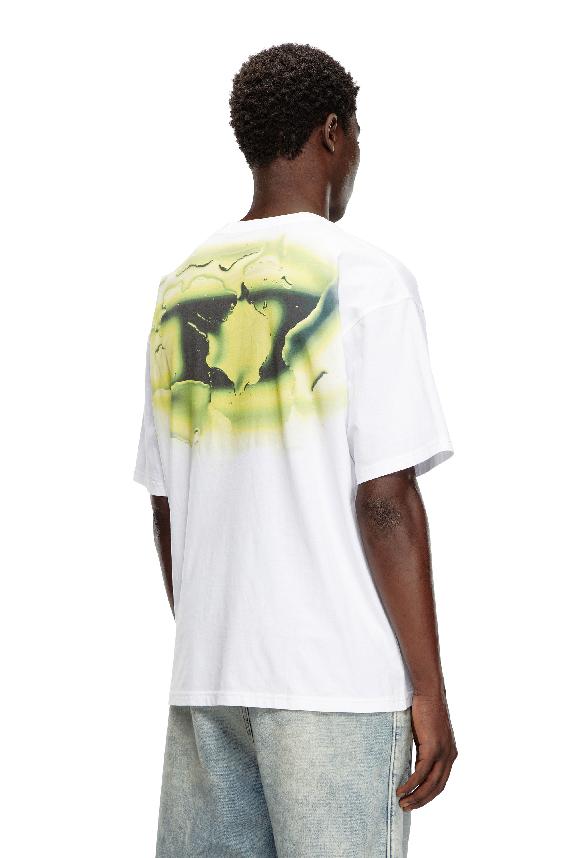 Diesel - T-BOXT-K3, Male's T-shirt with glowing-effect logo in ホワイト - 3