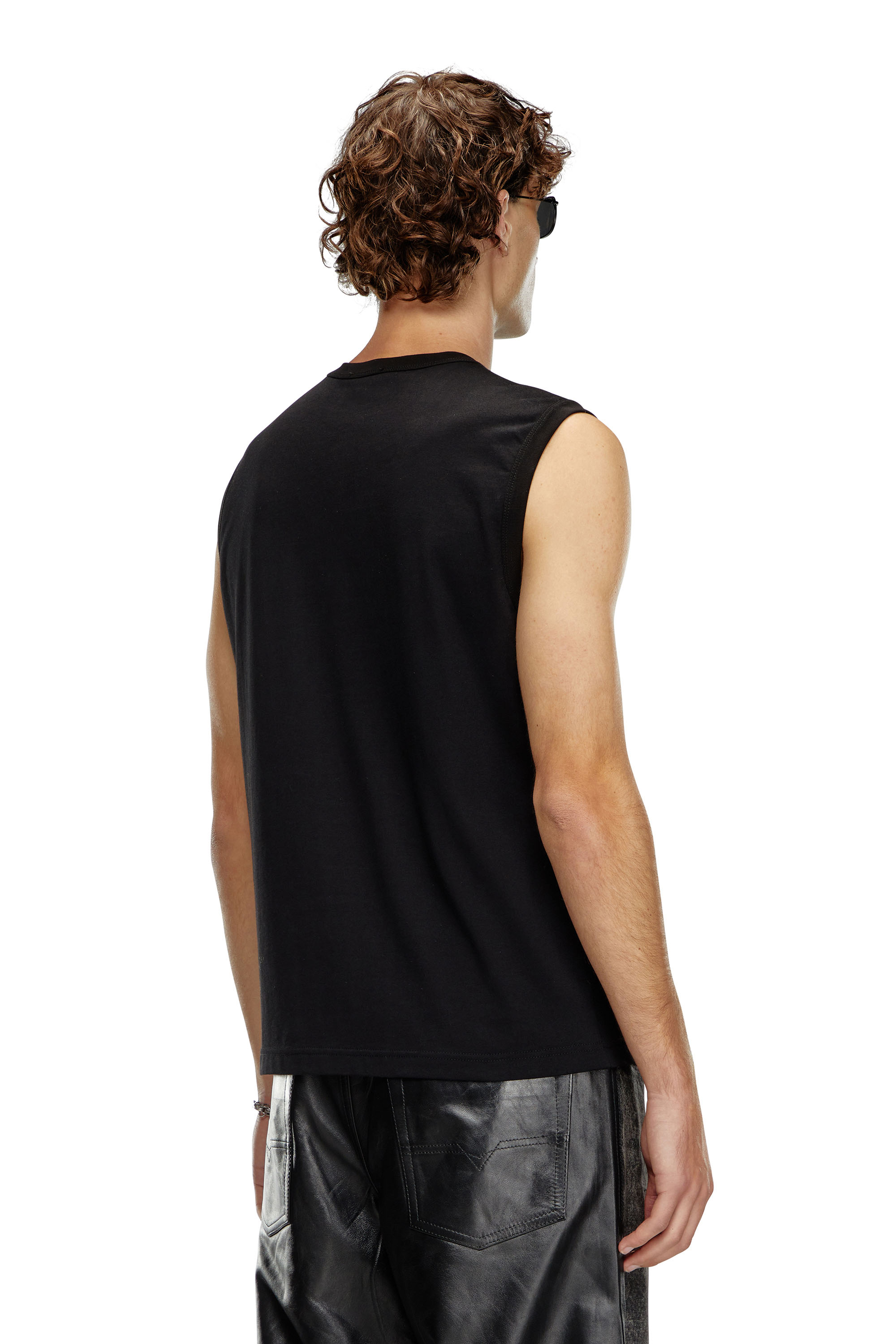 Diesel - T-BISCO-OD, Male Tank top with injection-moulded Oval D in ブラック - Image 4