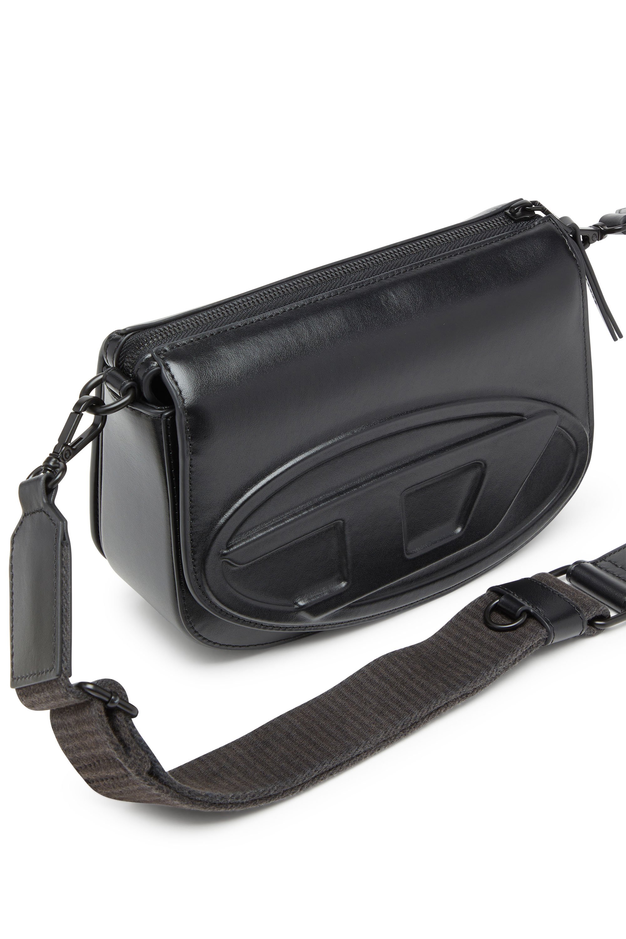 Diesel - 1DR CAMERA BAG, Unisex's Camera bag in premium leather in ブラック - 5