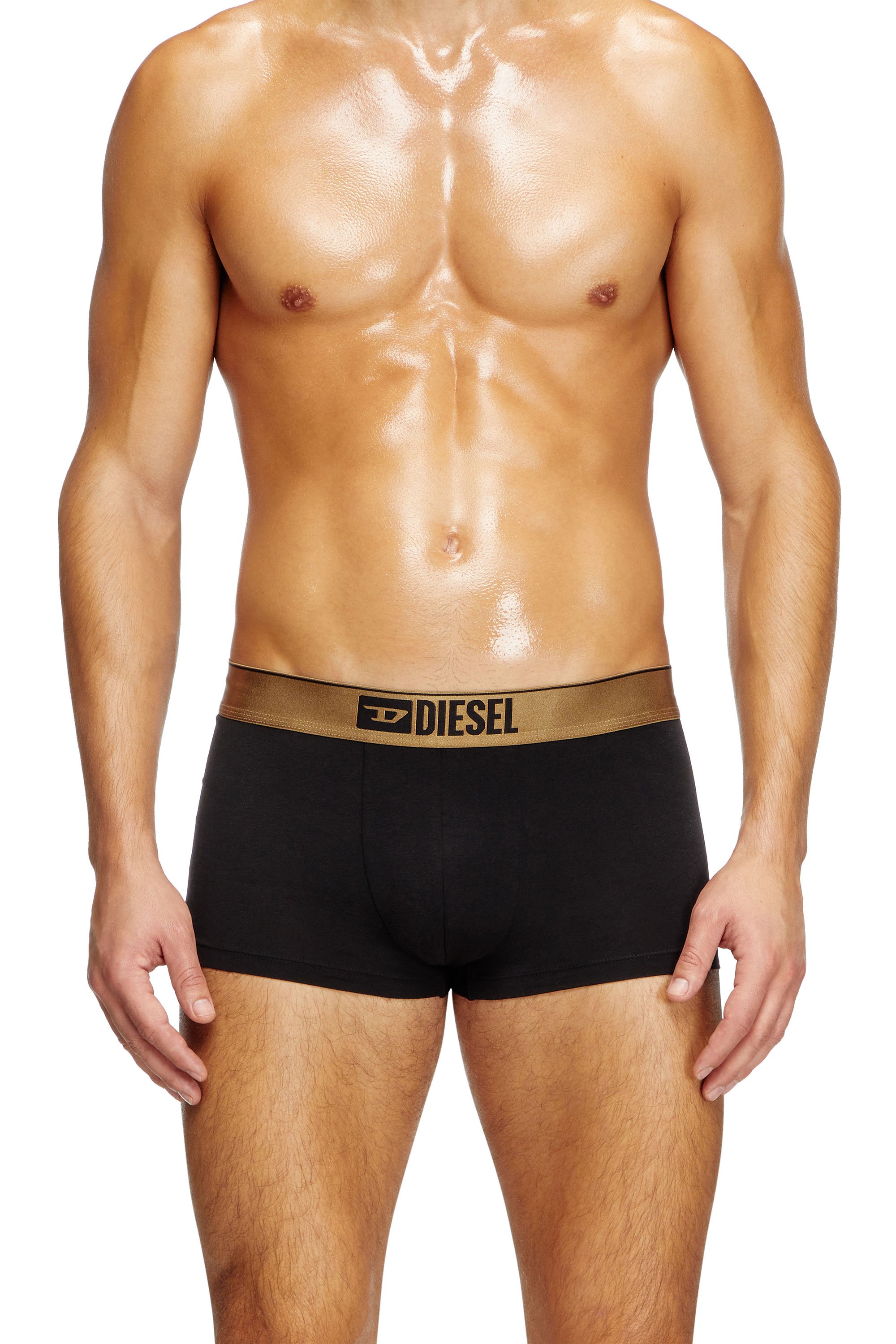 Diesel - DAMIEN-GFT-3PACK, Male's Three-pack metallic boxer briefs in ブラック/レッド - 2