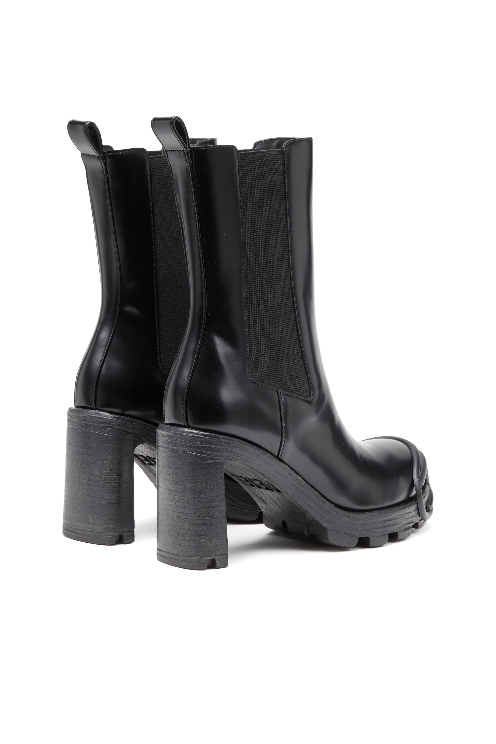 Diesel - D-HAMMER CH D W, Female D-Hammer-High-heel boots with Oval D plaque in ブラック - Image 3