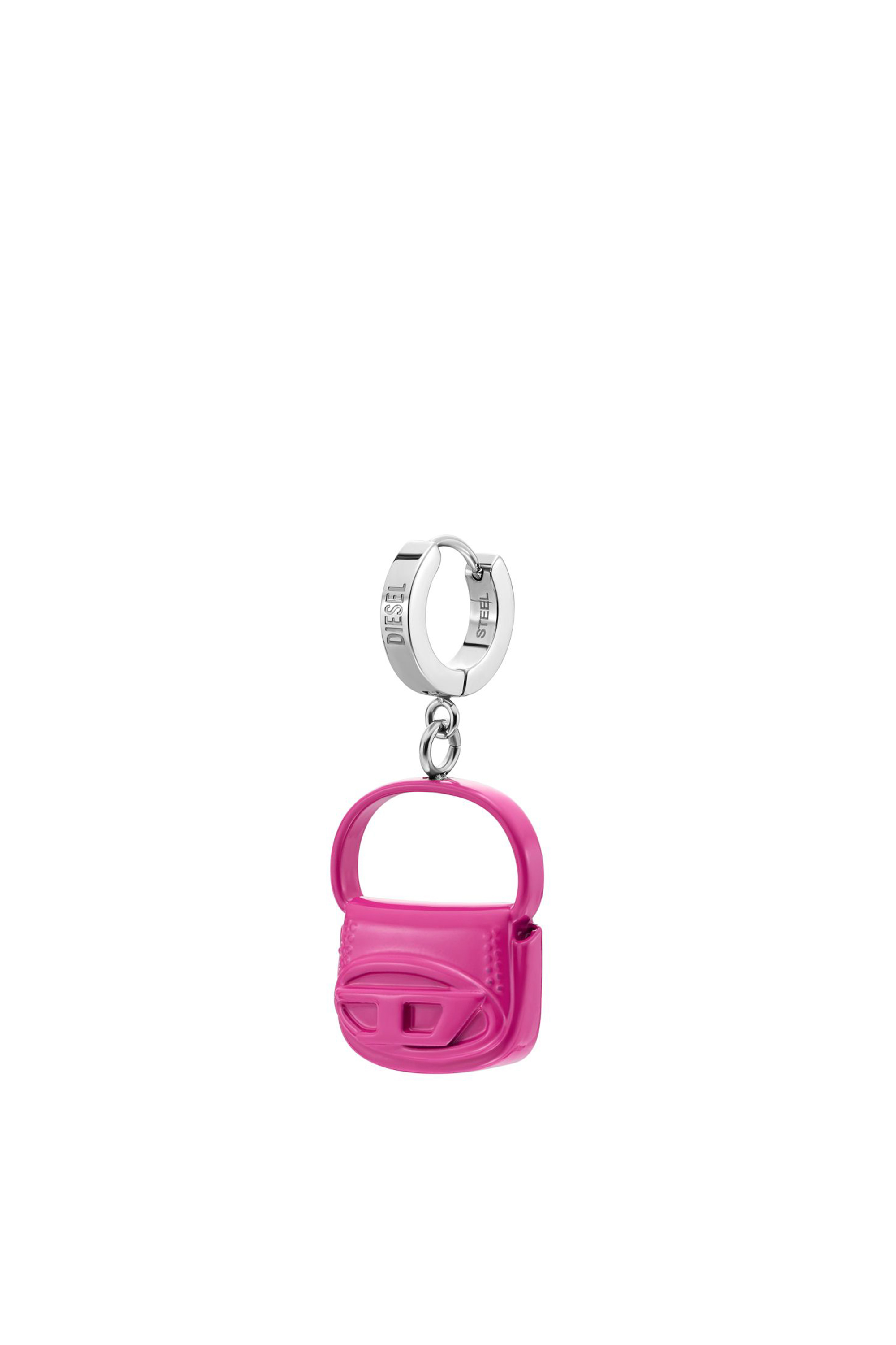Diesel - DX1528 JEWEL, Unisex Pink stainless steel drop earring in ピンク - Image 1