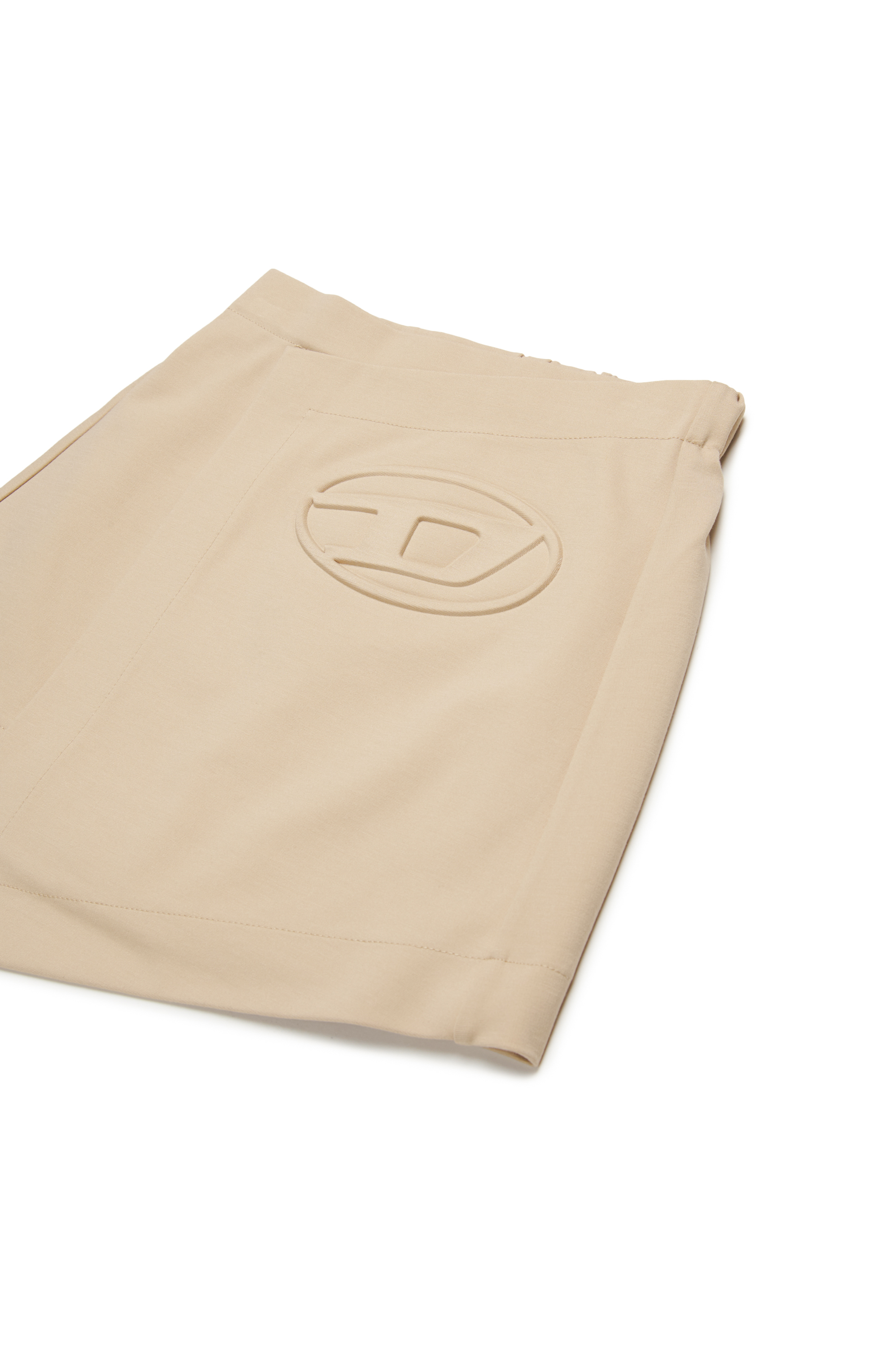 Diesel - GILSY, Female's Mini wrap skirt with embossed Oval D logo in ライトブラウン - 3