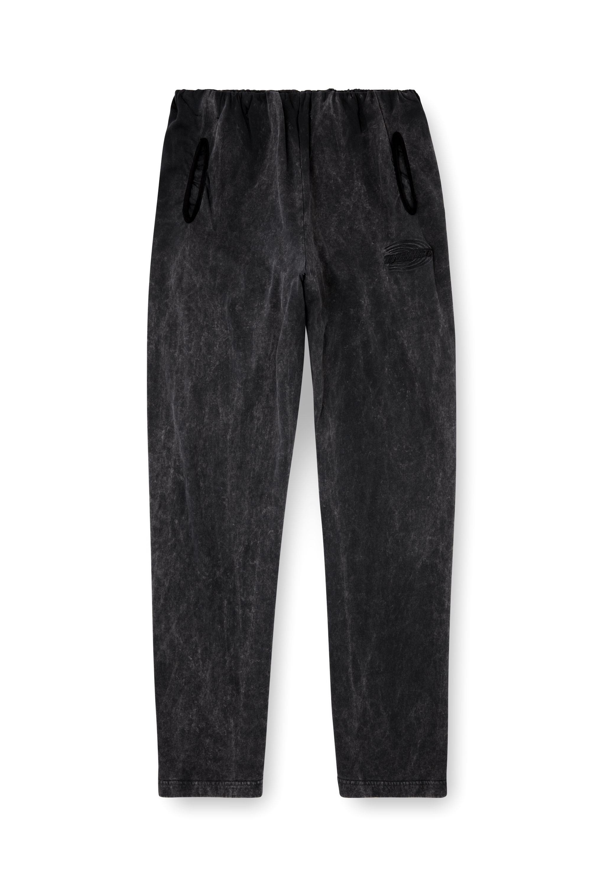 Diesel - P-MARKLE, Male's Treated sweatpants with gathered waist in ブラック - 3