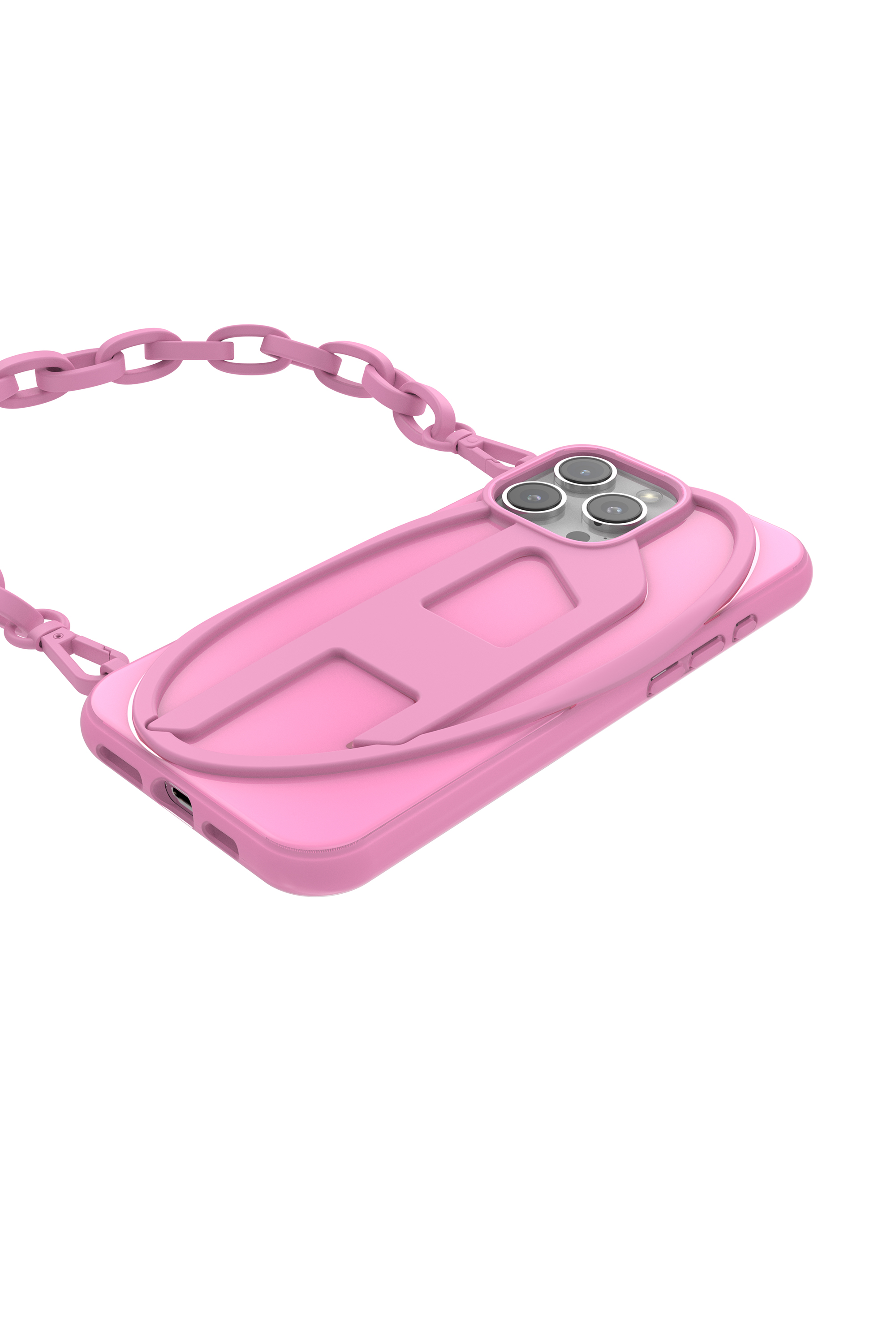 Diesel - 60178  MOULDED CASE, Unisex's Oval D Chain Case for iP 16 Pro Max in ピンク / ホワイト - 4