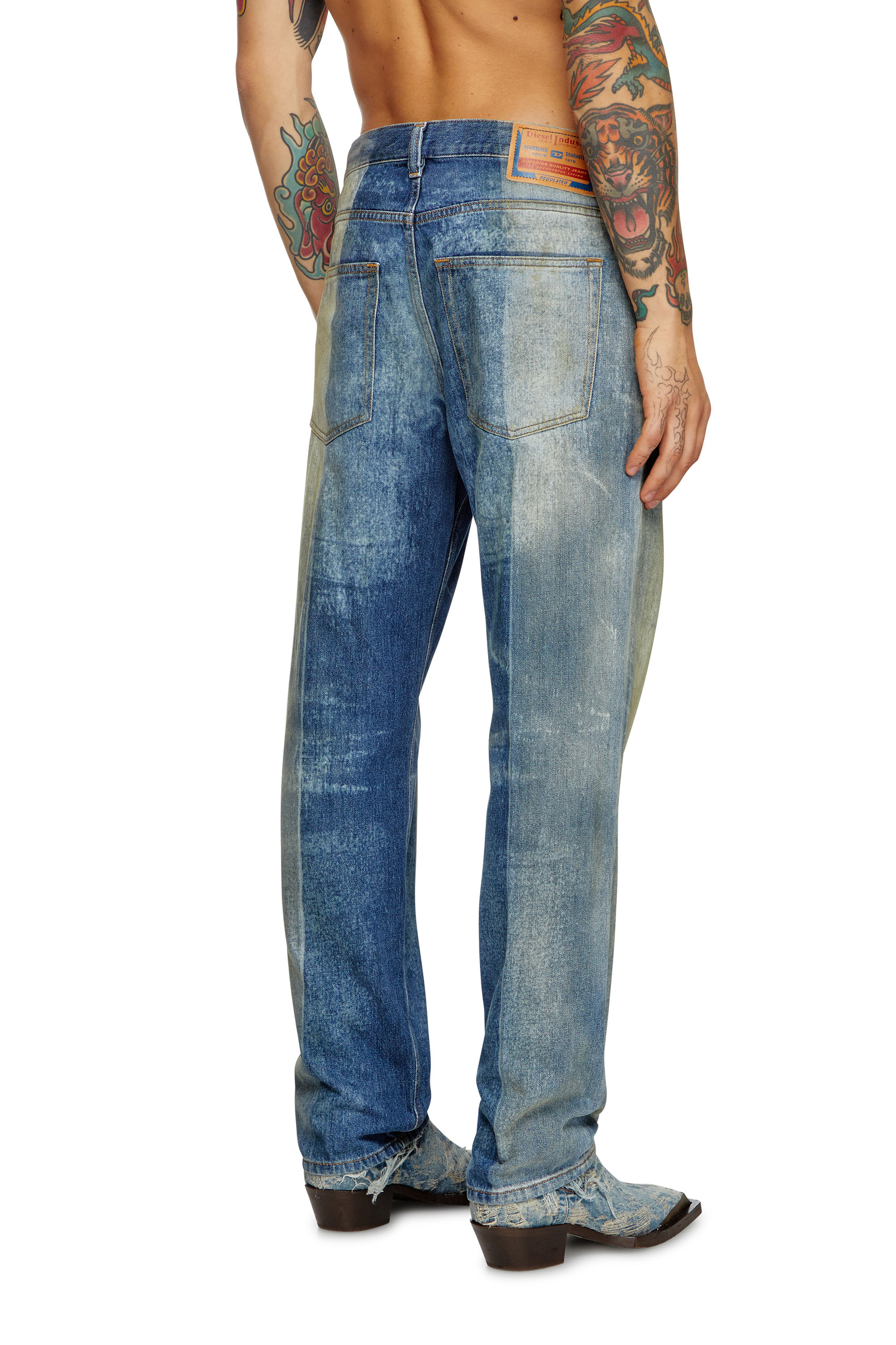 Diesel - Male's Straight Jeans 2010 D-Macs 09L04, ミディアムブルー - 3