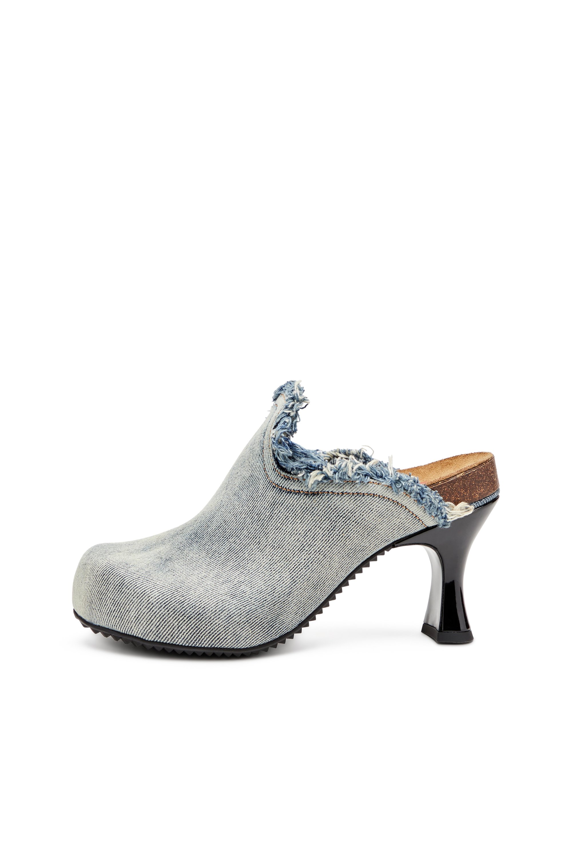 Diesel - D-WOODSTOCK ML W, Female's D-Woodstock-Frayed denim mules in ライトブルー - 7