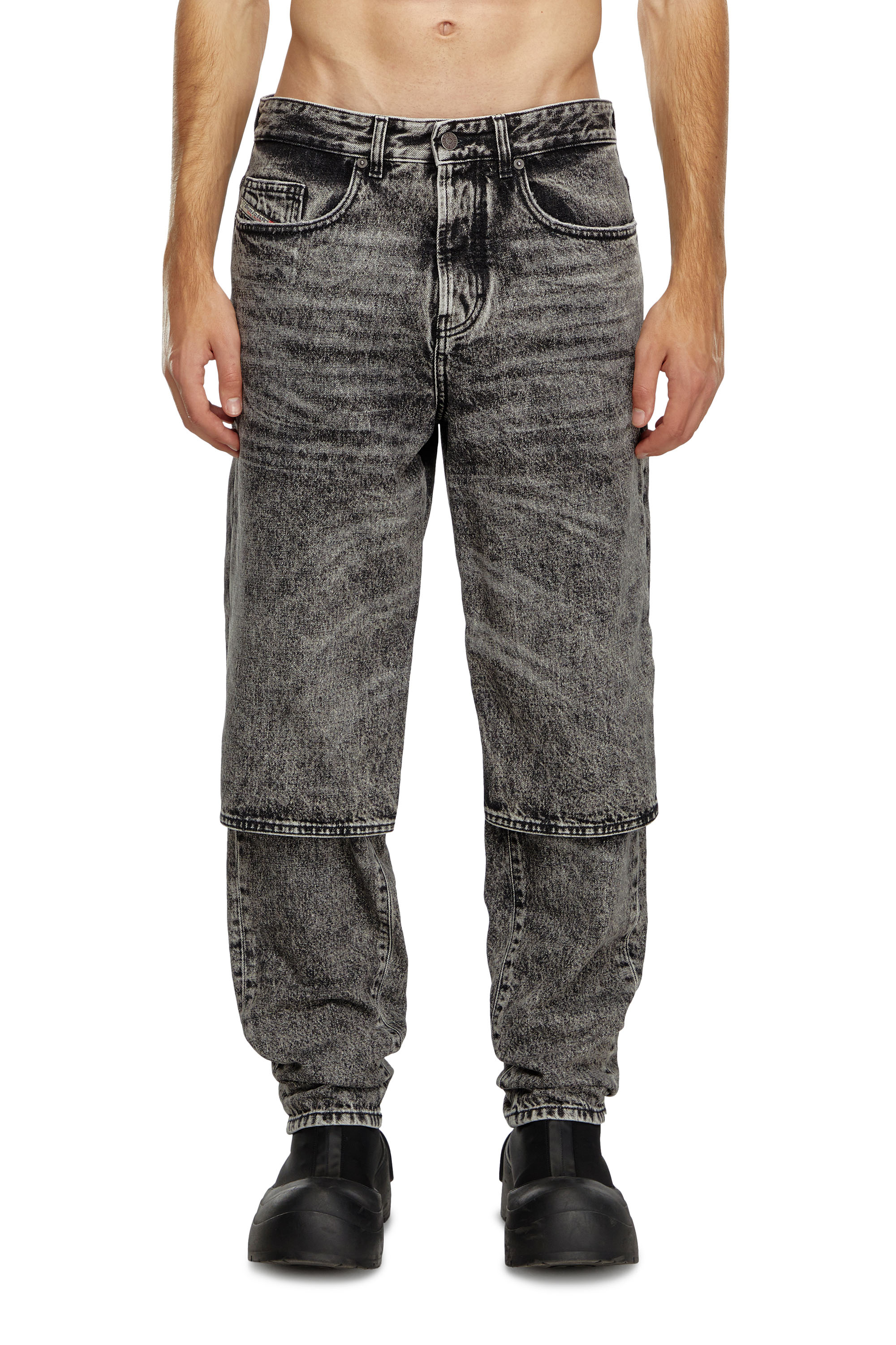 Diesel - Male's Straight Jeans D-Malon 0CBDE, ブラック/ダークグレー - 1