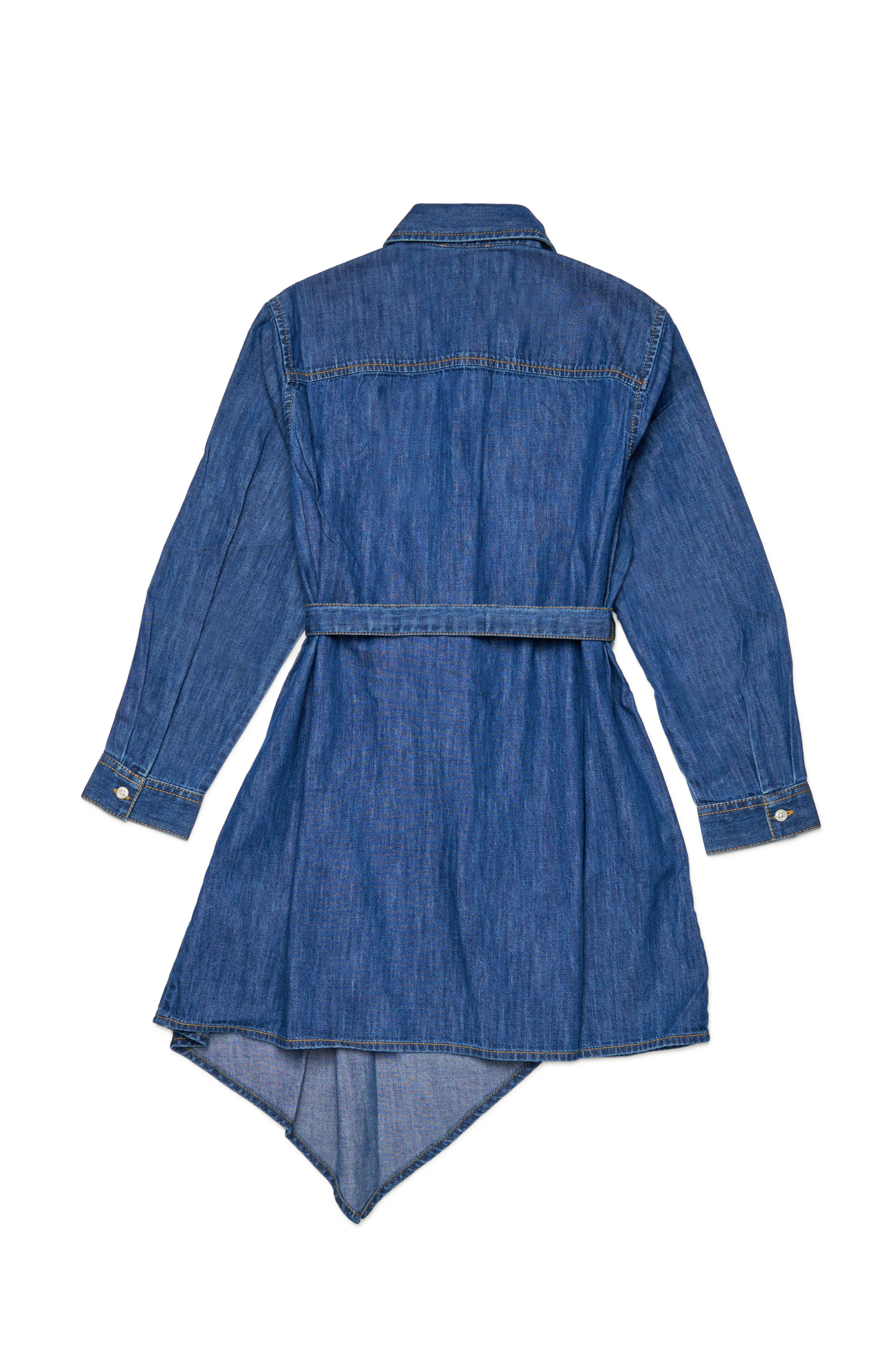Diesel - DETRISS, Female Denim shirt dress with asymmetric hem in ブルー - Image 2
