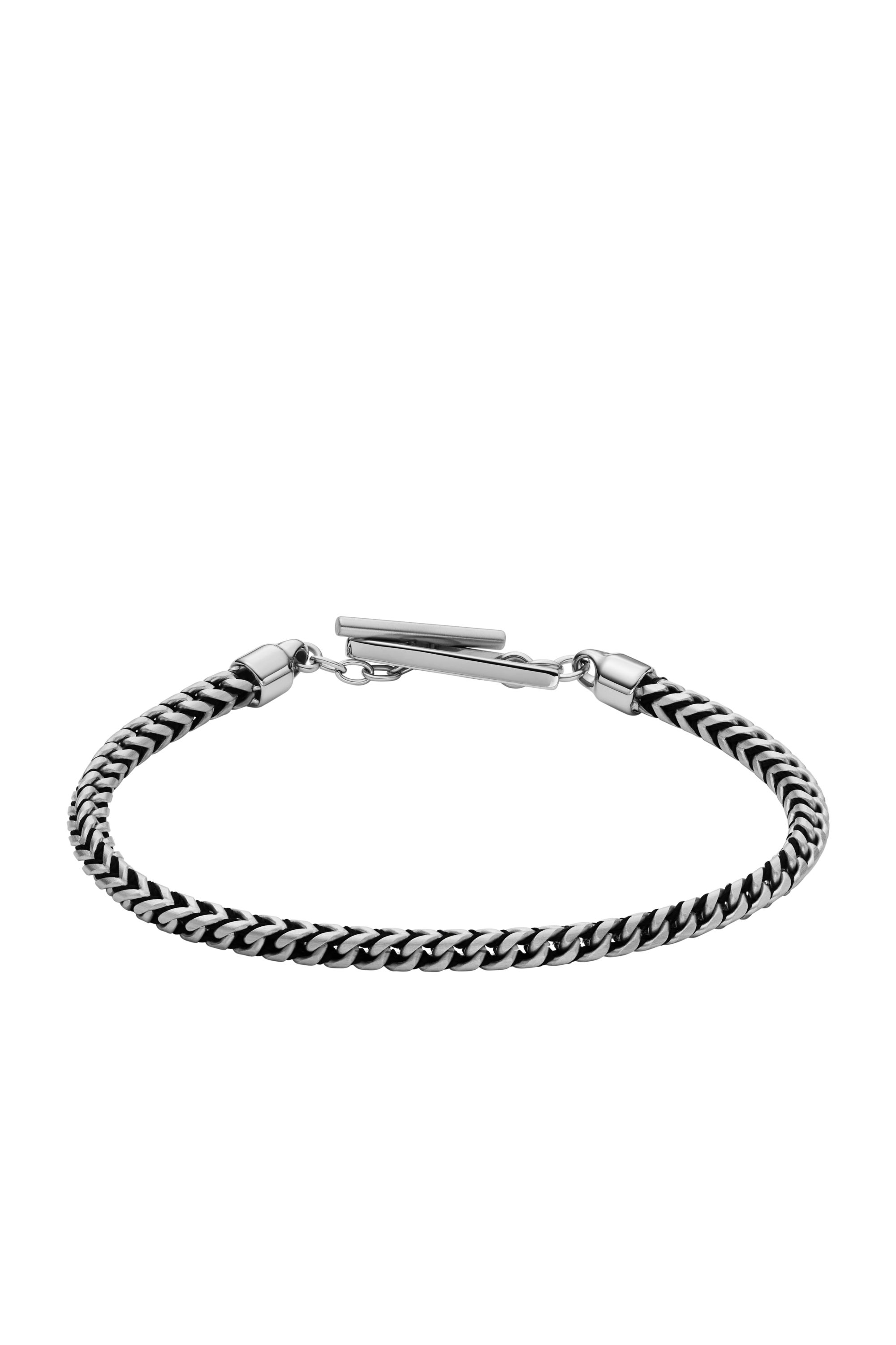 Diesel - DX1551040 JEWEL, Unisex's Stainless Steel Chain Bracelet in シルバー/ブラック - 2