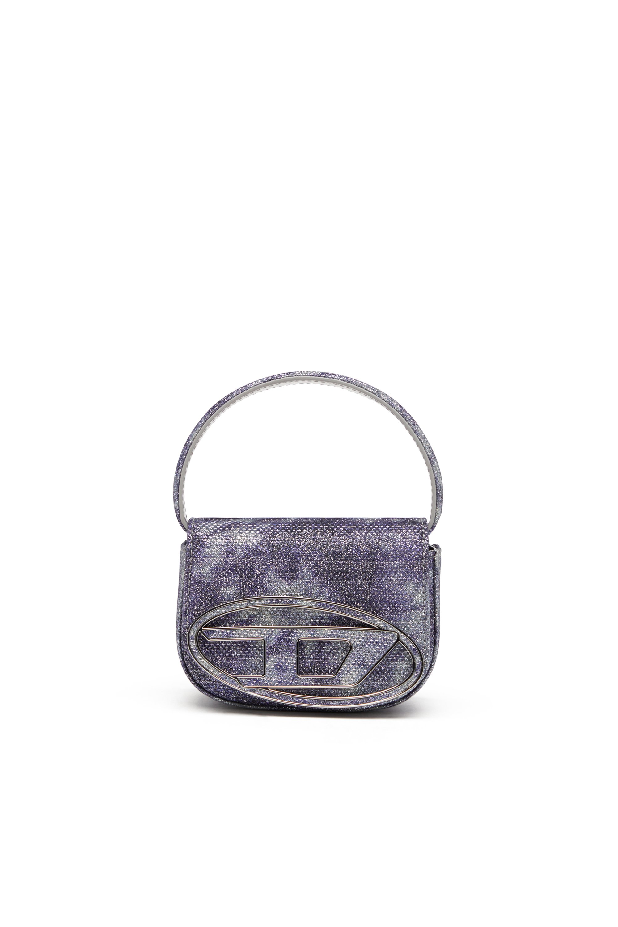 Diesel - 1DR XS, Female's Iconic mini bag in shimmer fabric in ブルー - 1