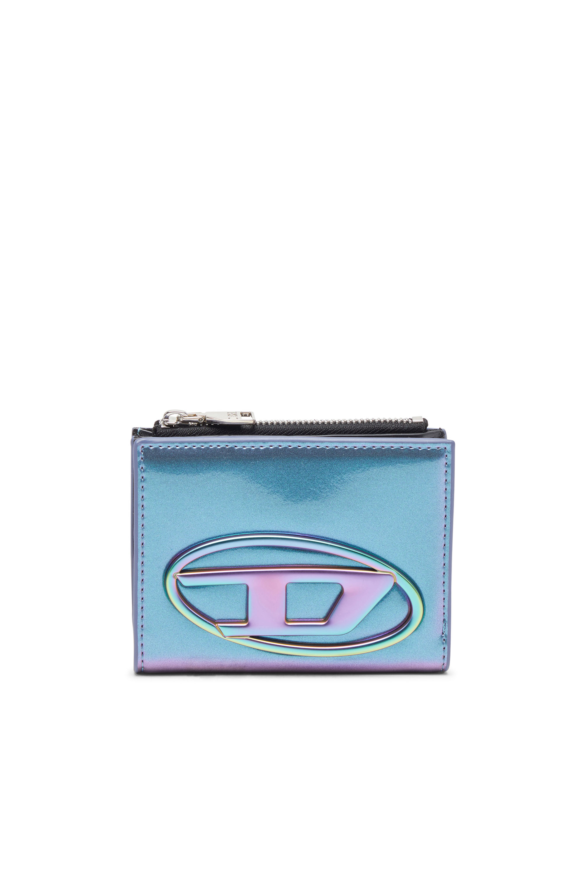 Diesel - 1DR BI-FOLD ZIP II, Female's Small iridescent wallet in アジュール - 1