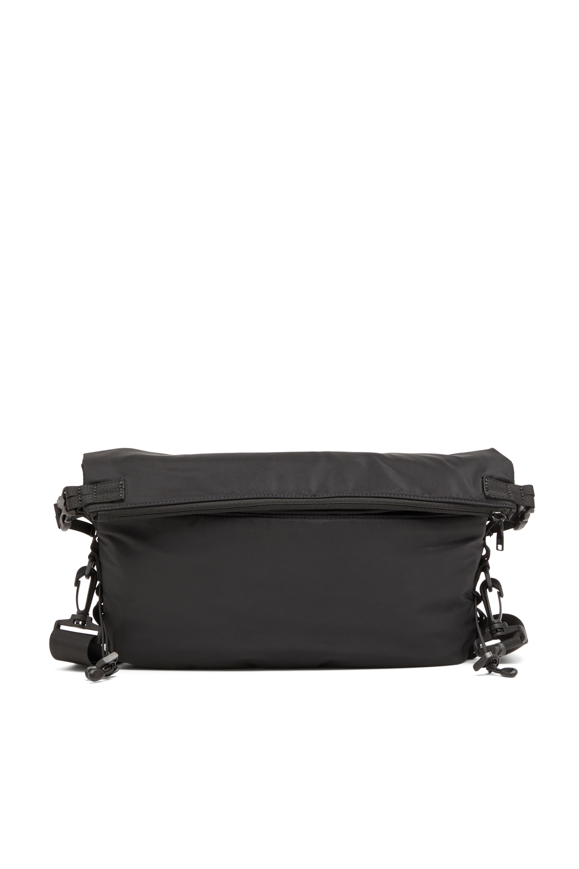 Diesel - DRAPE CROSSBODY, Male Drape-Nylon crossbody bag with Oval D print in ブラック - Image 2