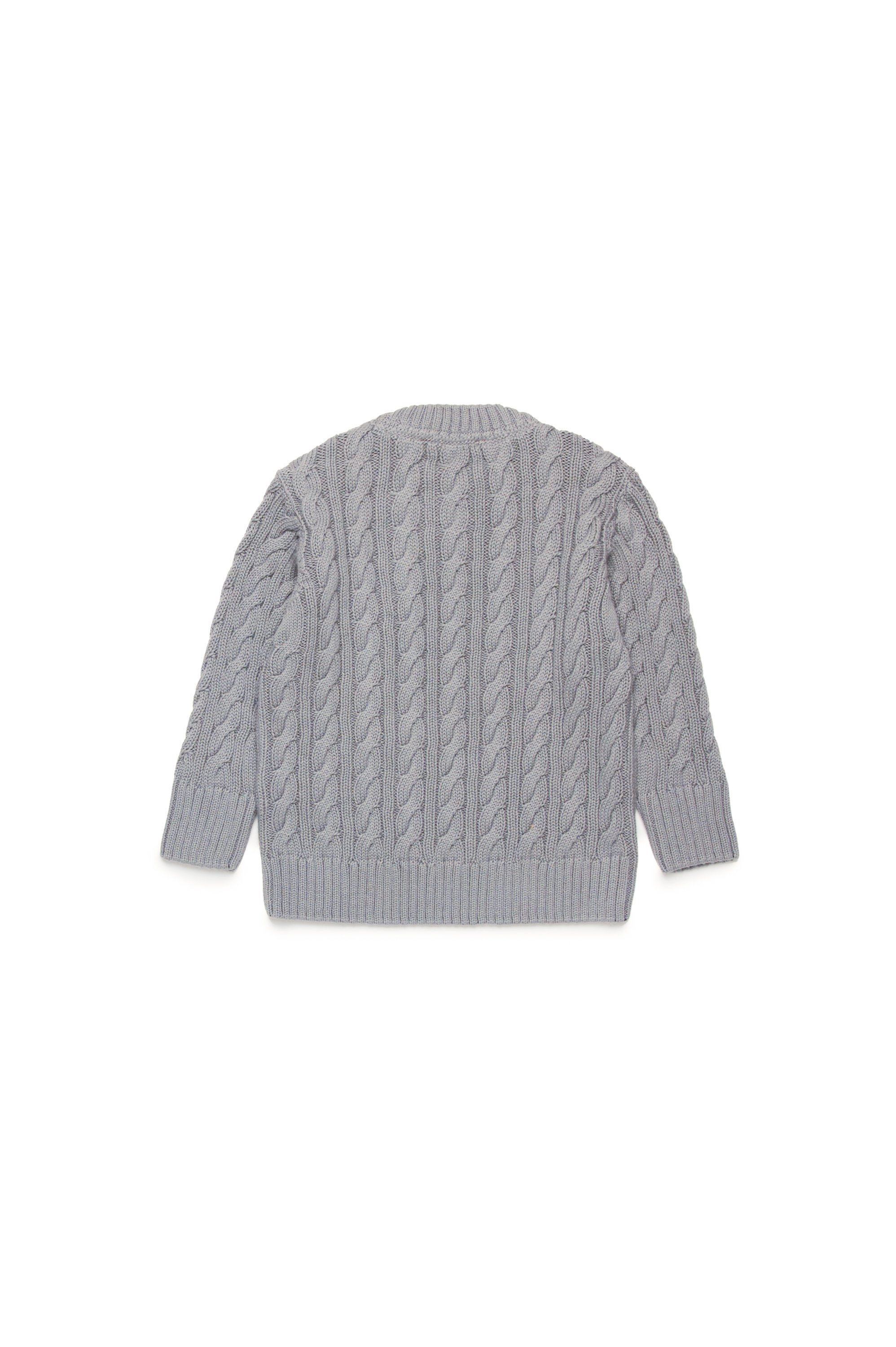 Diesel - KBAMBYB, Unisex's Cotton jumper with Oval D patch in グレー - 2