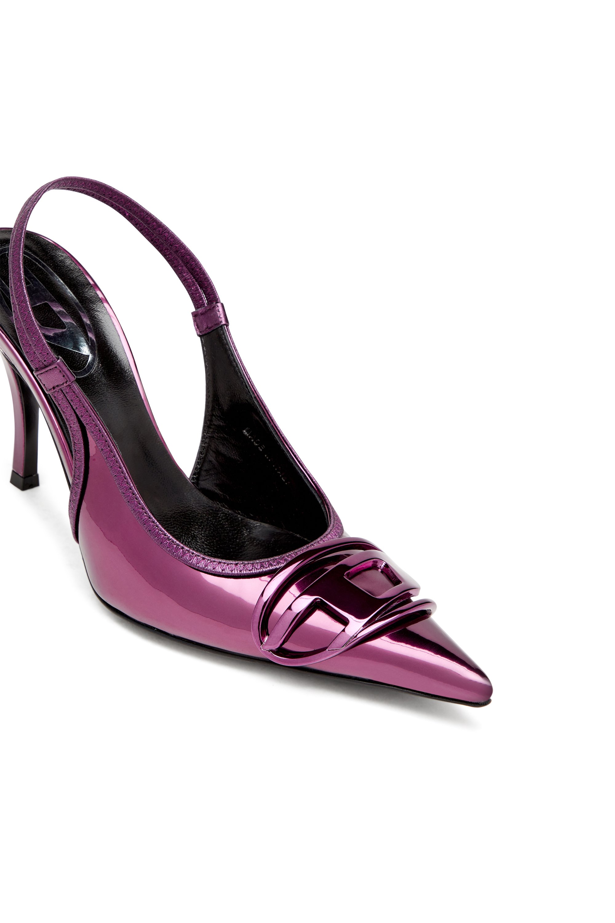 Diesel - D-VENUS SB, Female's D-Venus-Slingback pumps with mirror finish in ダークバイオレット - 5