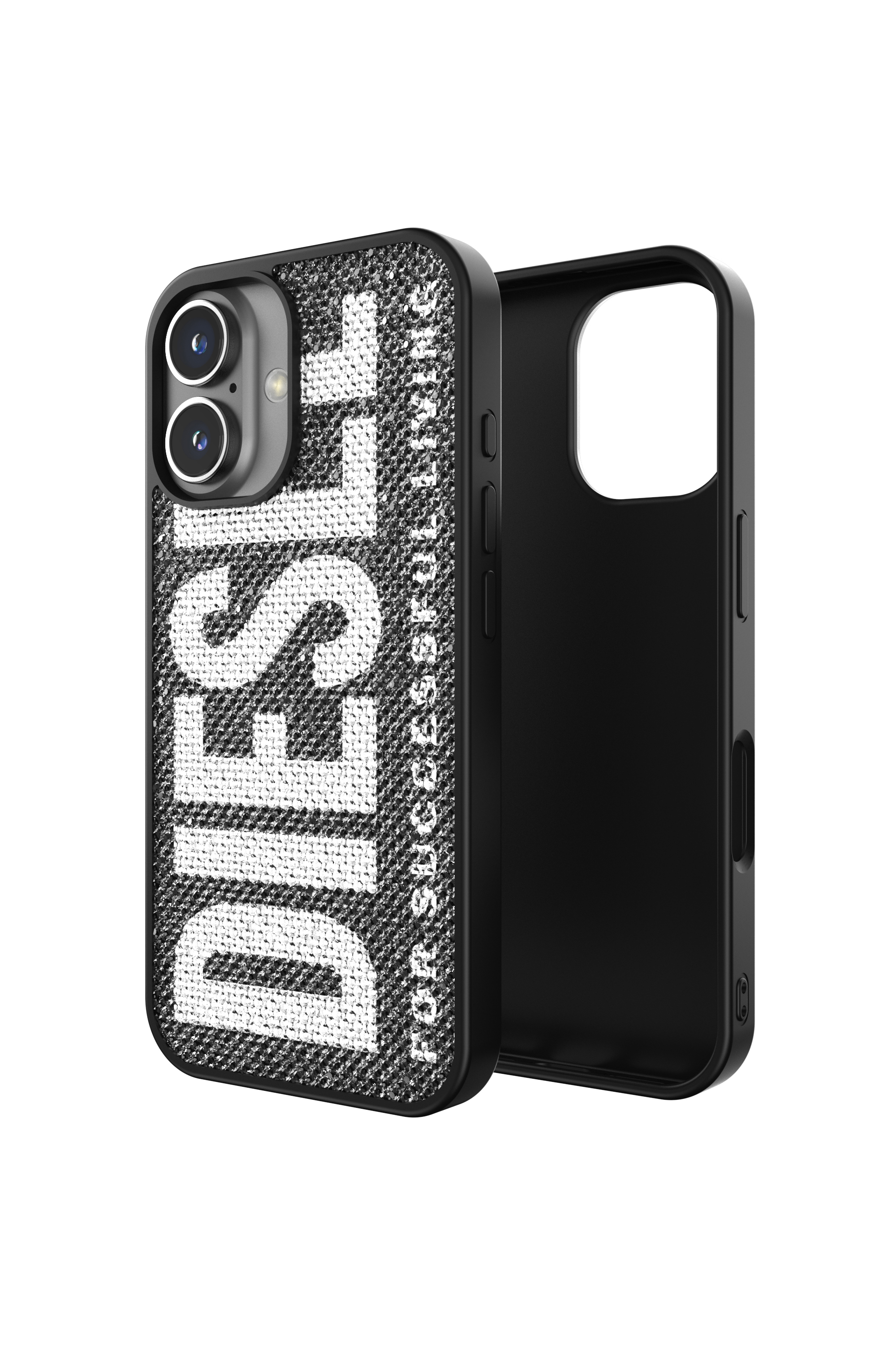 Diesel - 60183 MOULDED CASE, Unisex's Swarovski Crystal Case for iP 16 in ブラック - 1