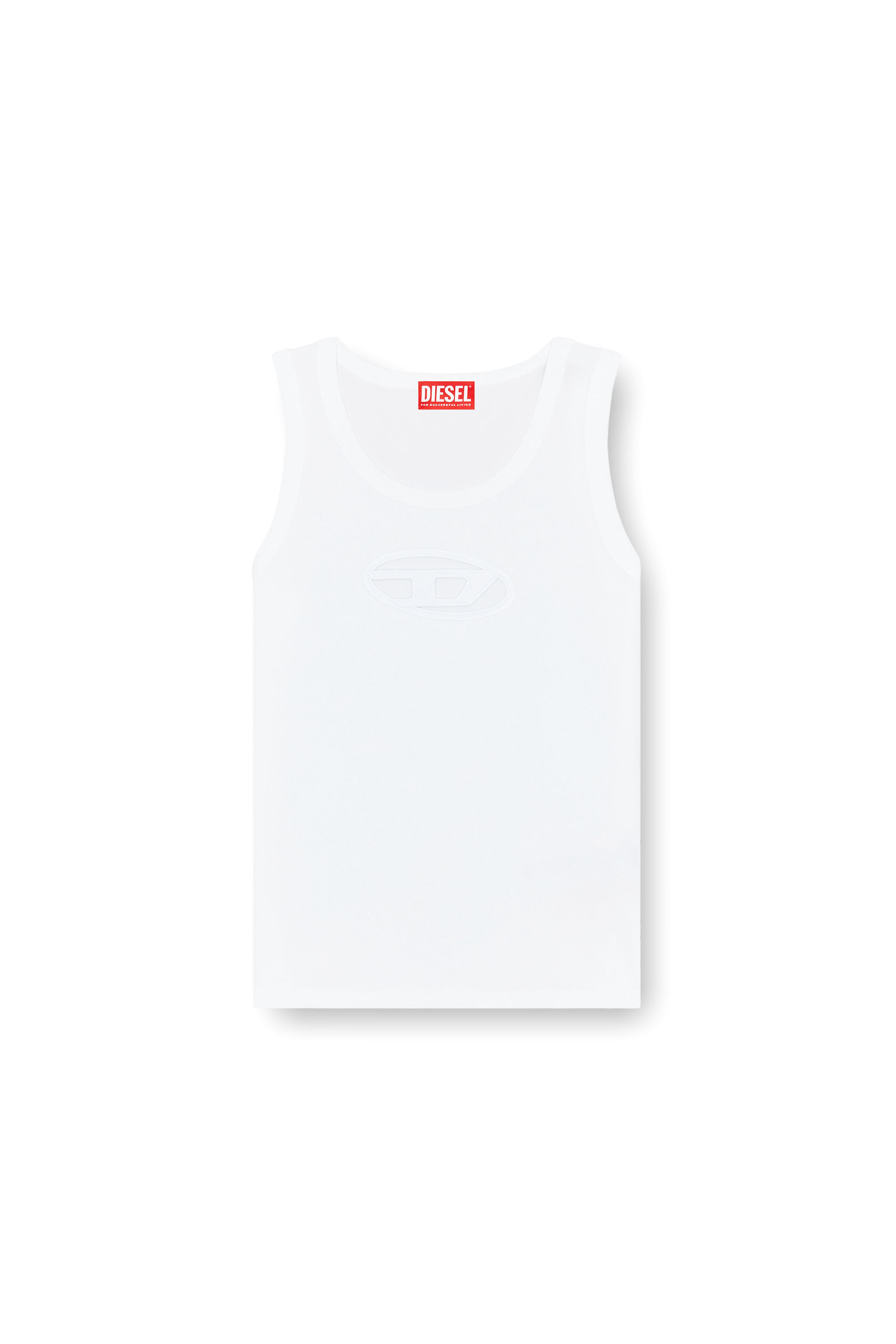 Diesel - T-LYNYS-OD, Female's Tank top with cut-out Oval D logo in ホワイト - 3