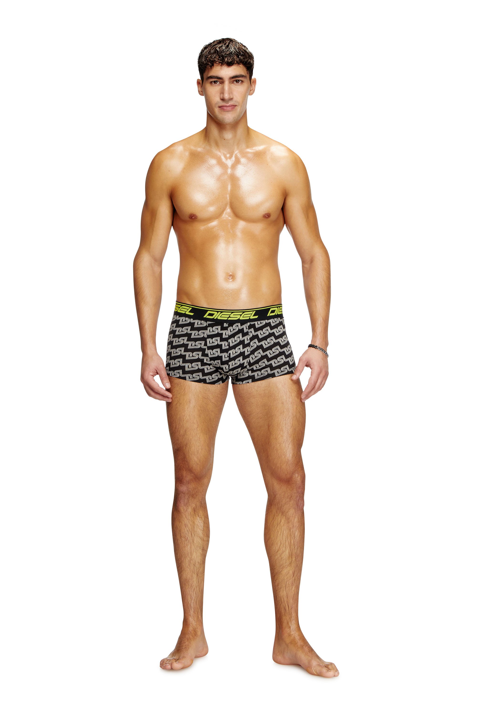 Diesel - UMBX-DAMIEN, Male's Boxer briefs with splatter print in ブラック/イエロー - 1