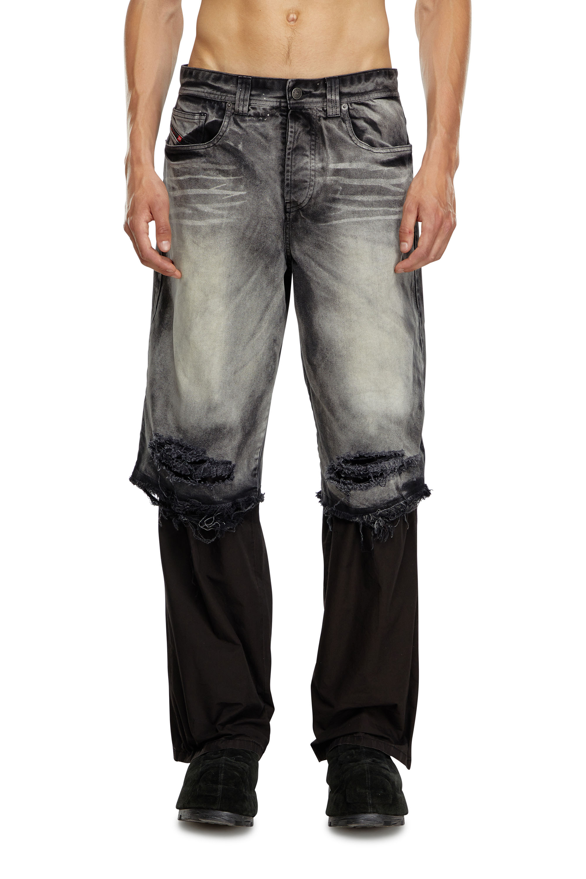 Diesel - P-HANS, Male 5-pocket pants with layered leg in マルチカラー - Image 2