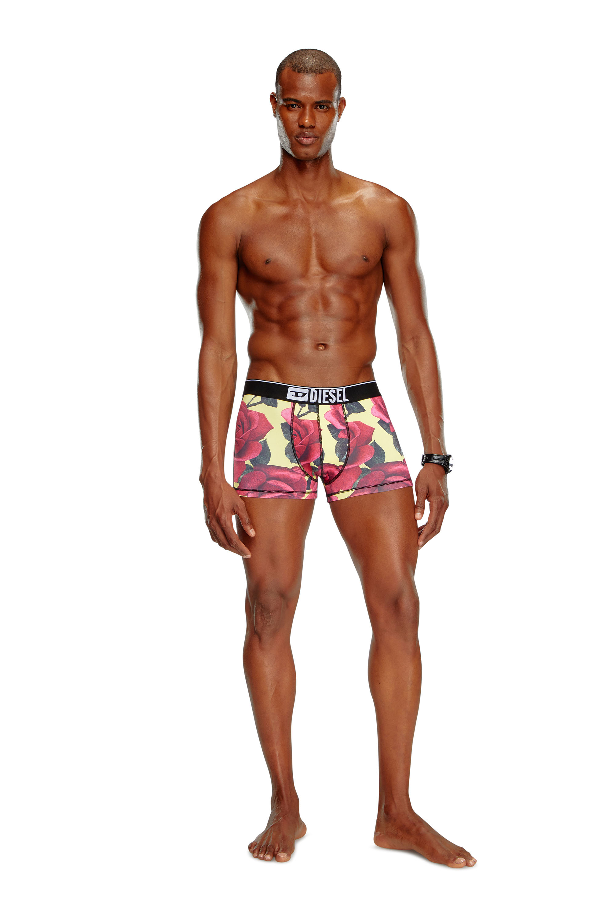 Diesel - UMBX-DAMIEN, Male's Boxer briefs with rose print in ピンク/イエロー - 2