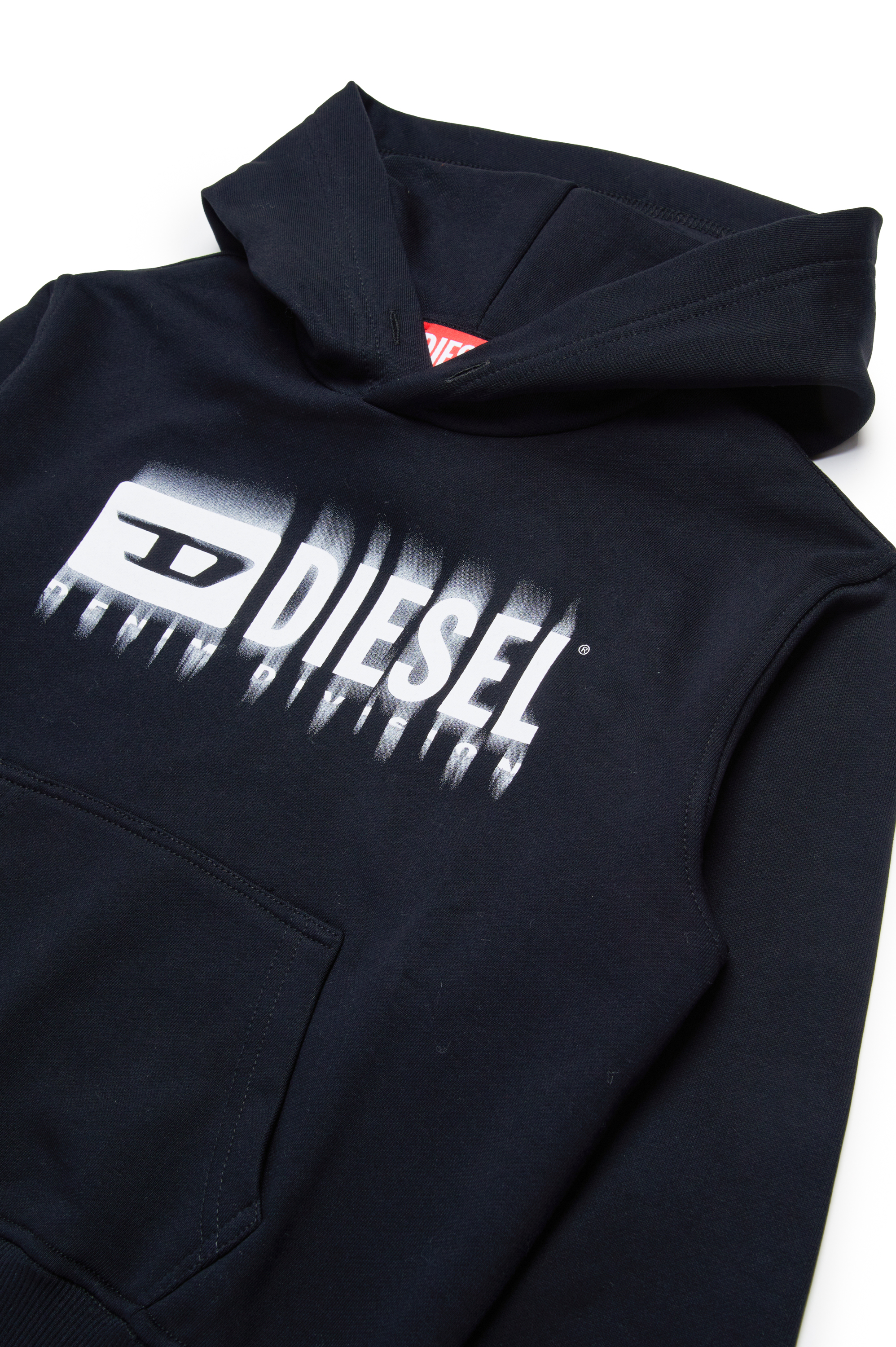 Diesel - SGINNHOODL5 OVER, Male's Hoodie with smudged logo in ブラック - 3