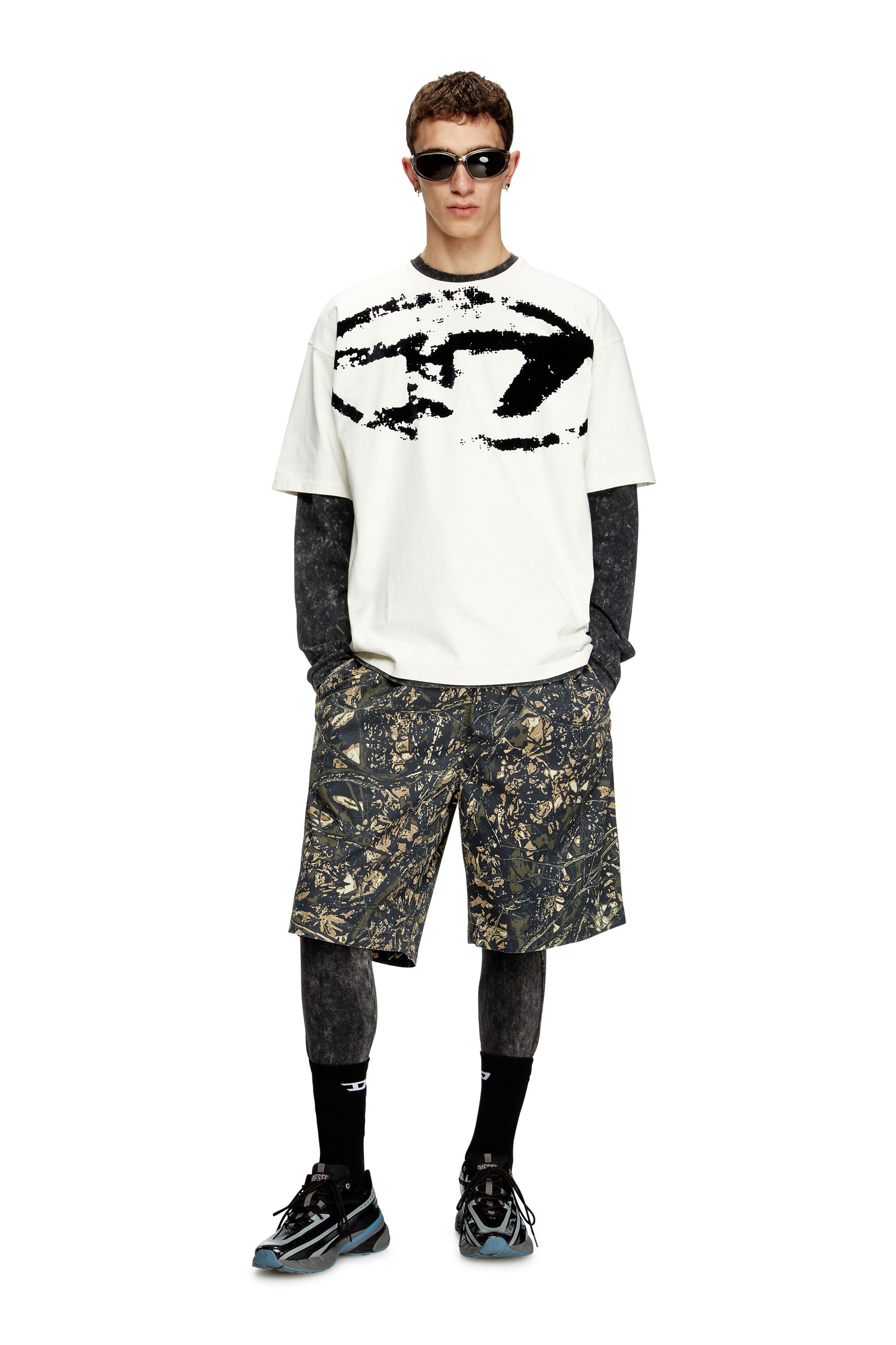 Diesel - T-BOXT-N14, Male's Tシャツ in ホワイト/ブラック - 2