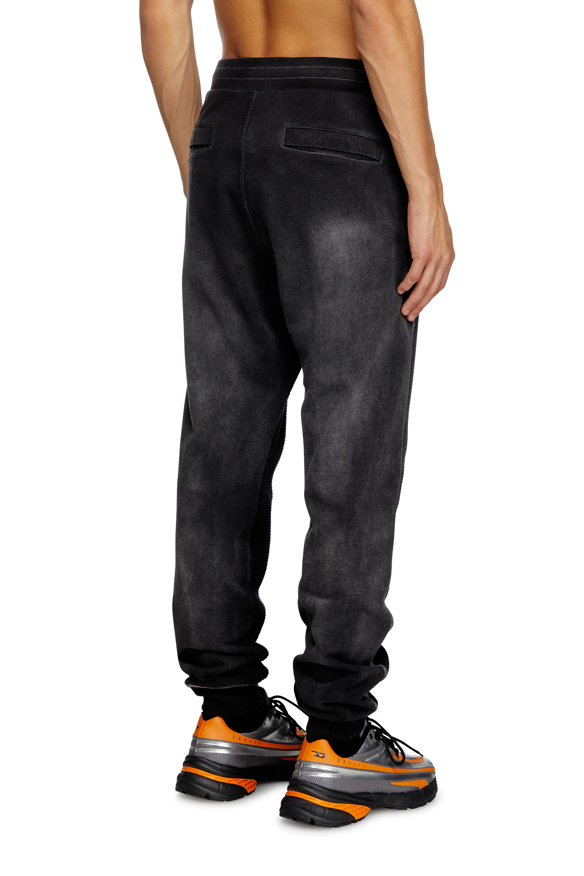 Diesel - P-WAFY, Male's Waffle track pants in ブラック - 4