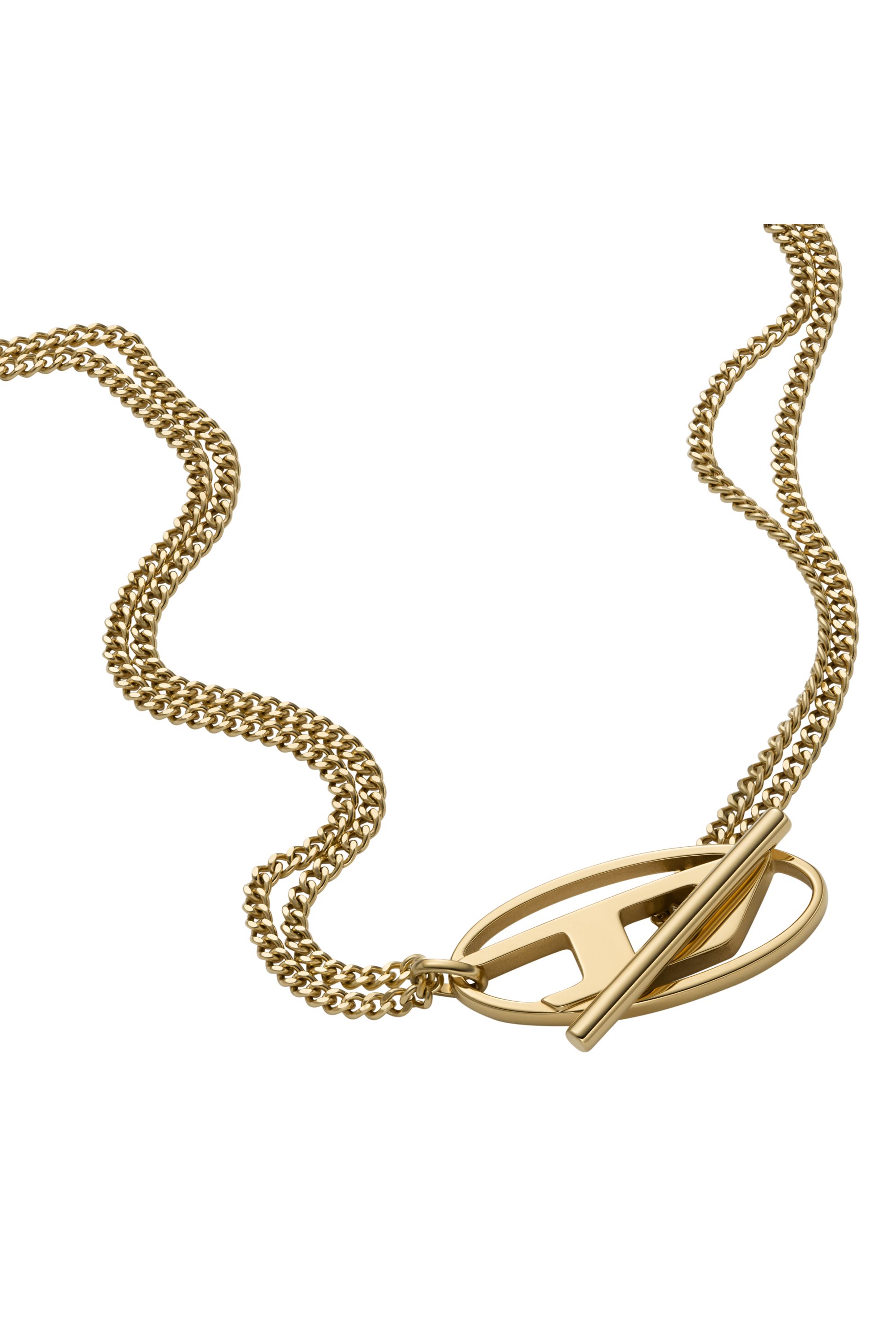 Diesel - DX1567710 JEWEL, Unisex's Gold-Tone Stainless Steel Chain Necklace in ゴールド - 1