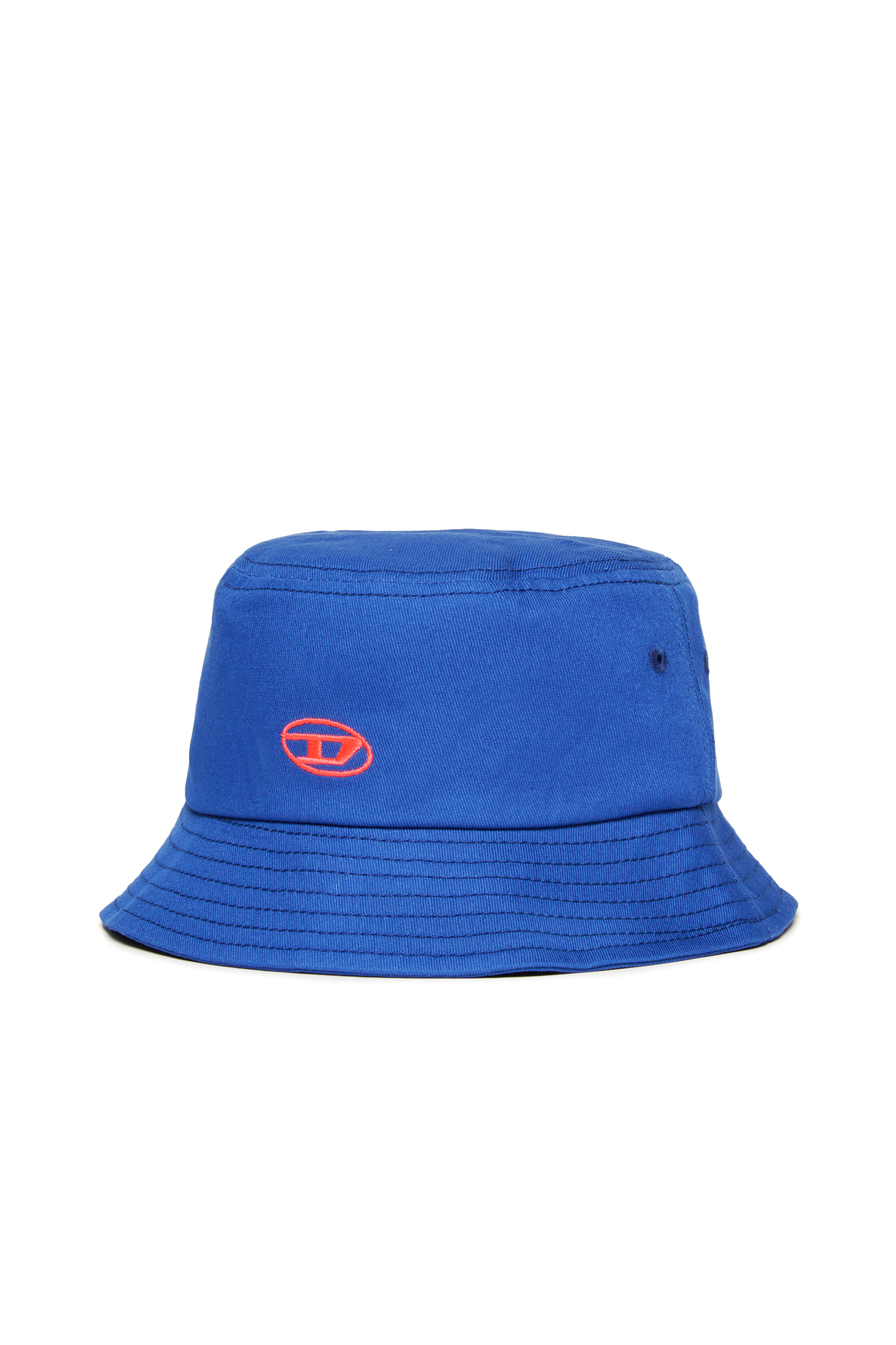 Diesel - FIRCUS, Unisex's Bucket hat with Oval D embroidery in ブルー - 1