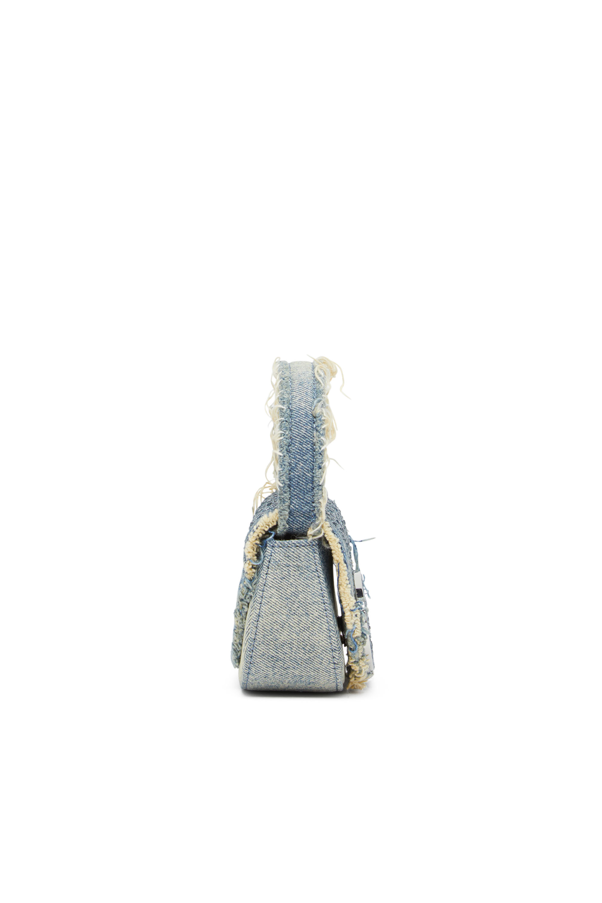 Diesel - 1DR XS, Female 1DR XS-Iconic mini bag in denim and crystals in ブルー - Image 3
