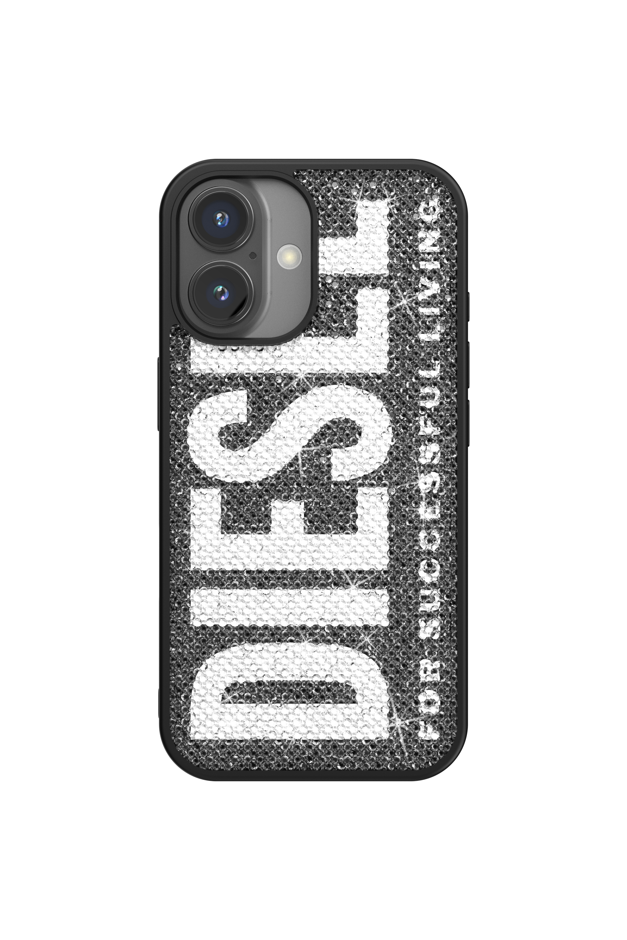 Diesel - 60183 MOULDED CASE, Unisex's Swarovski Crystal Case for iP 16 in ブラック - 2