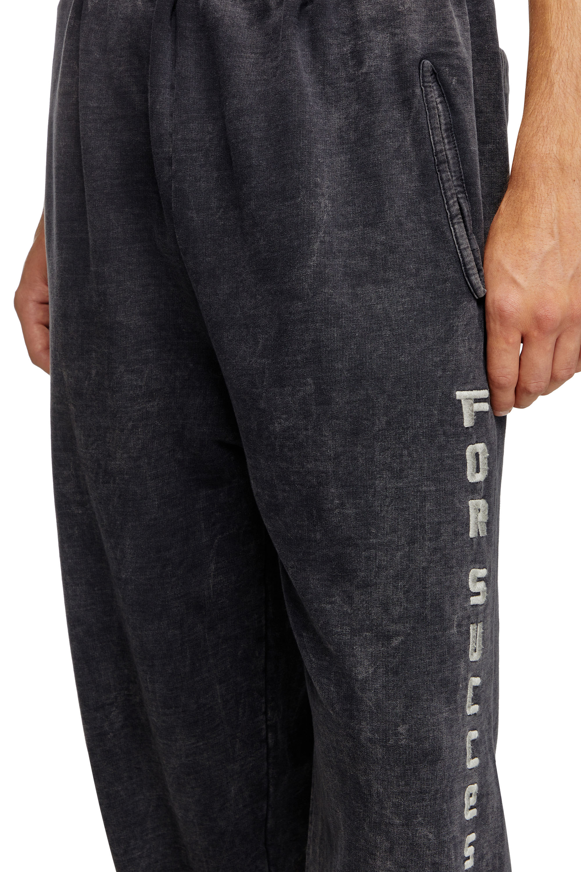 Diesel - P-LUIS, Male's Track pants with denim effect in ブラック - 4