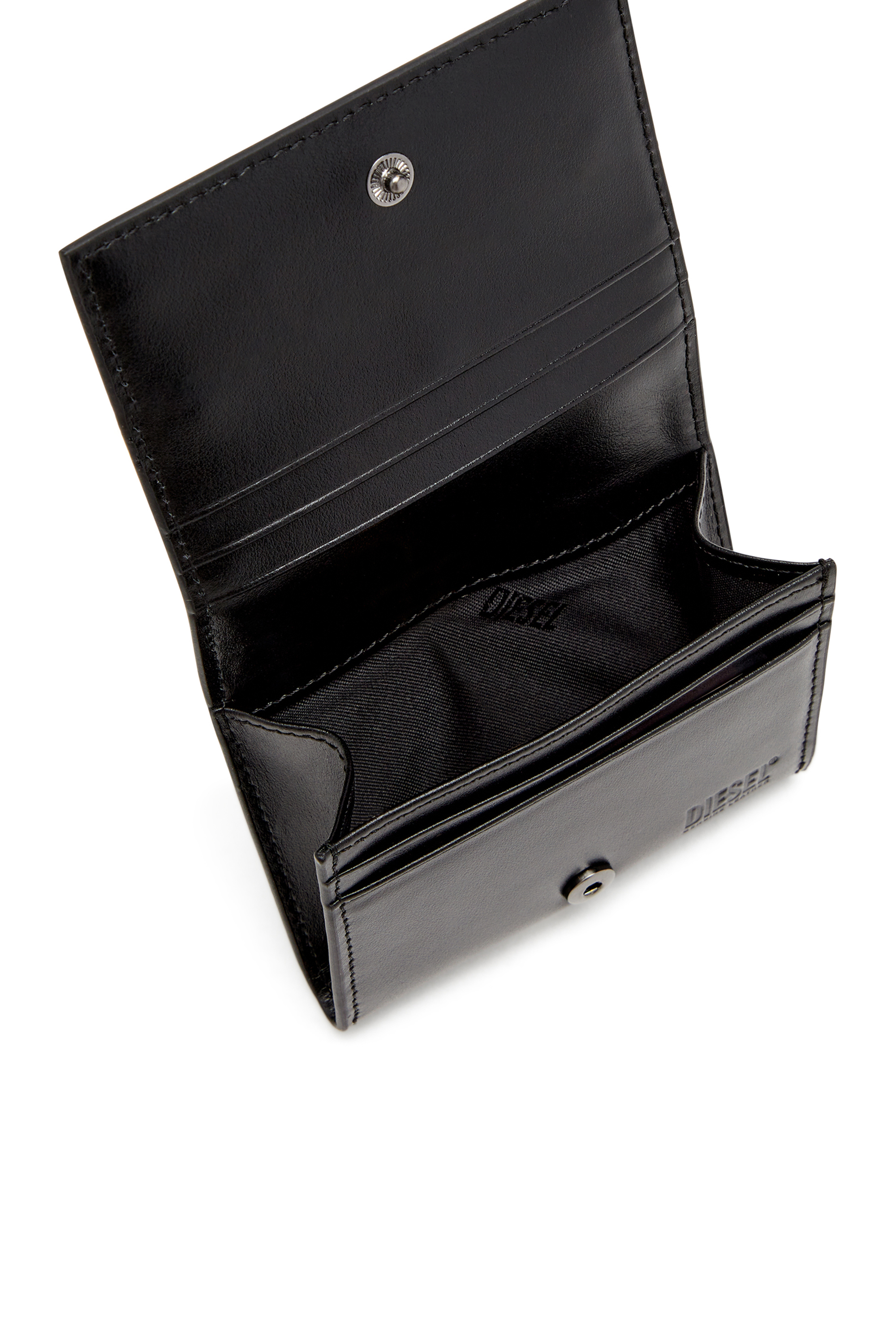 Diesel - HOLI-D CARD HOLDER S II, Male's Bi-fold leather card holder in ブラック - 3