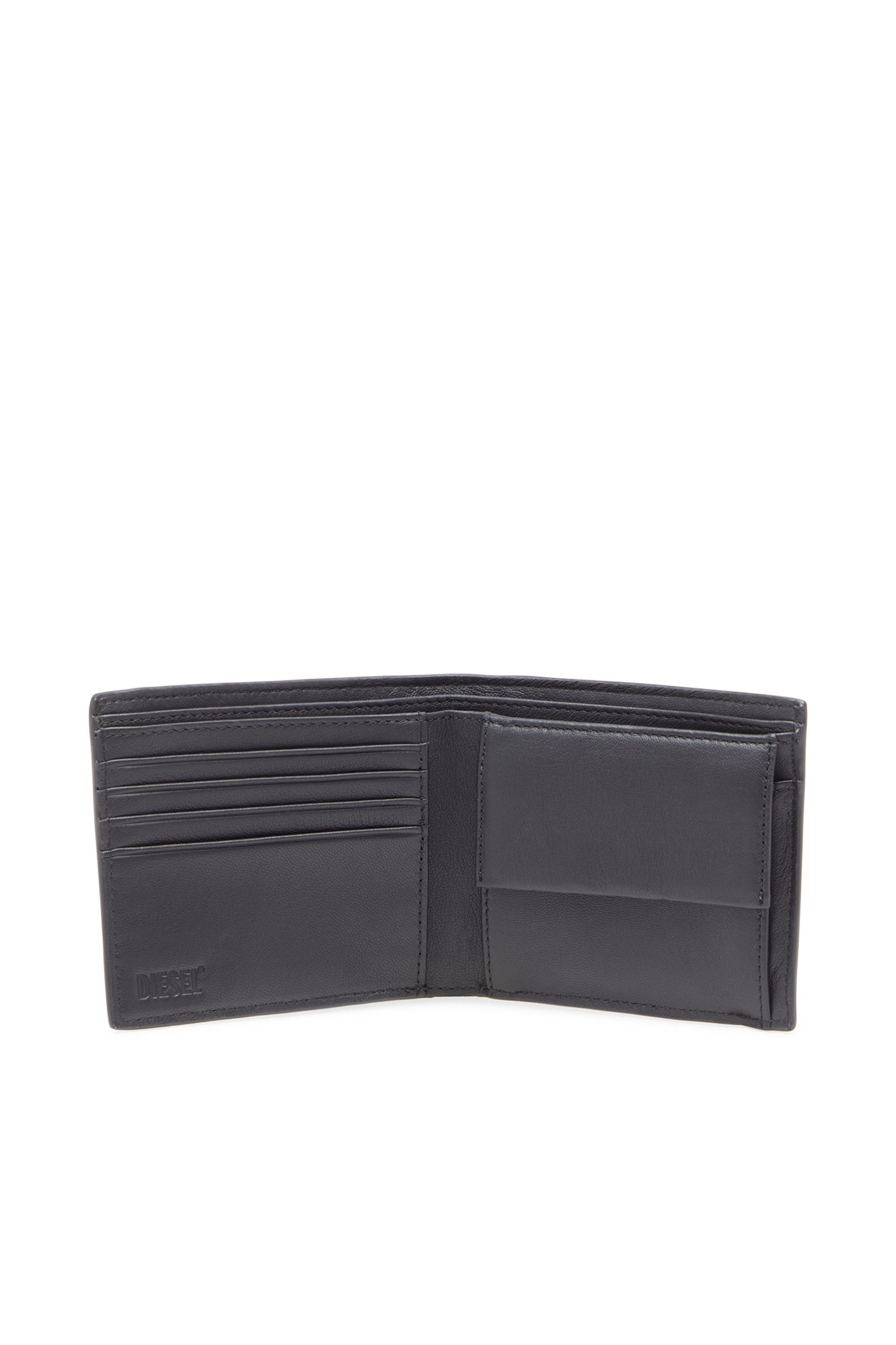 Diesel - DSL 3D BI FOLD COIN S, Male's Zip wallet with metal-effect logo in ブラック - 3