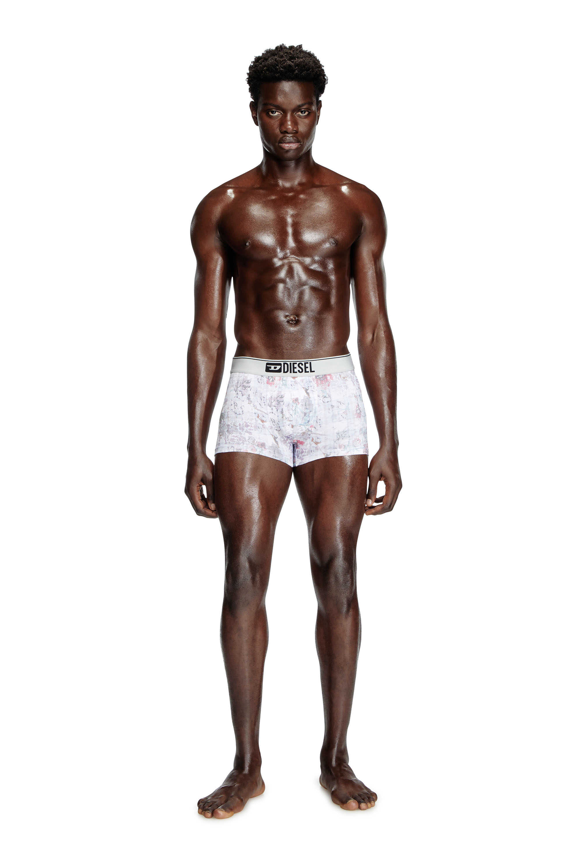 Diesel - DAMIEN-THREEPACK, Male's Three-pack boxer briefs with floral motif in ピンク/ブラック - 4