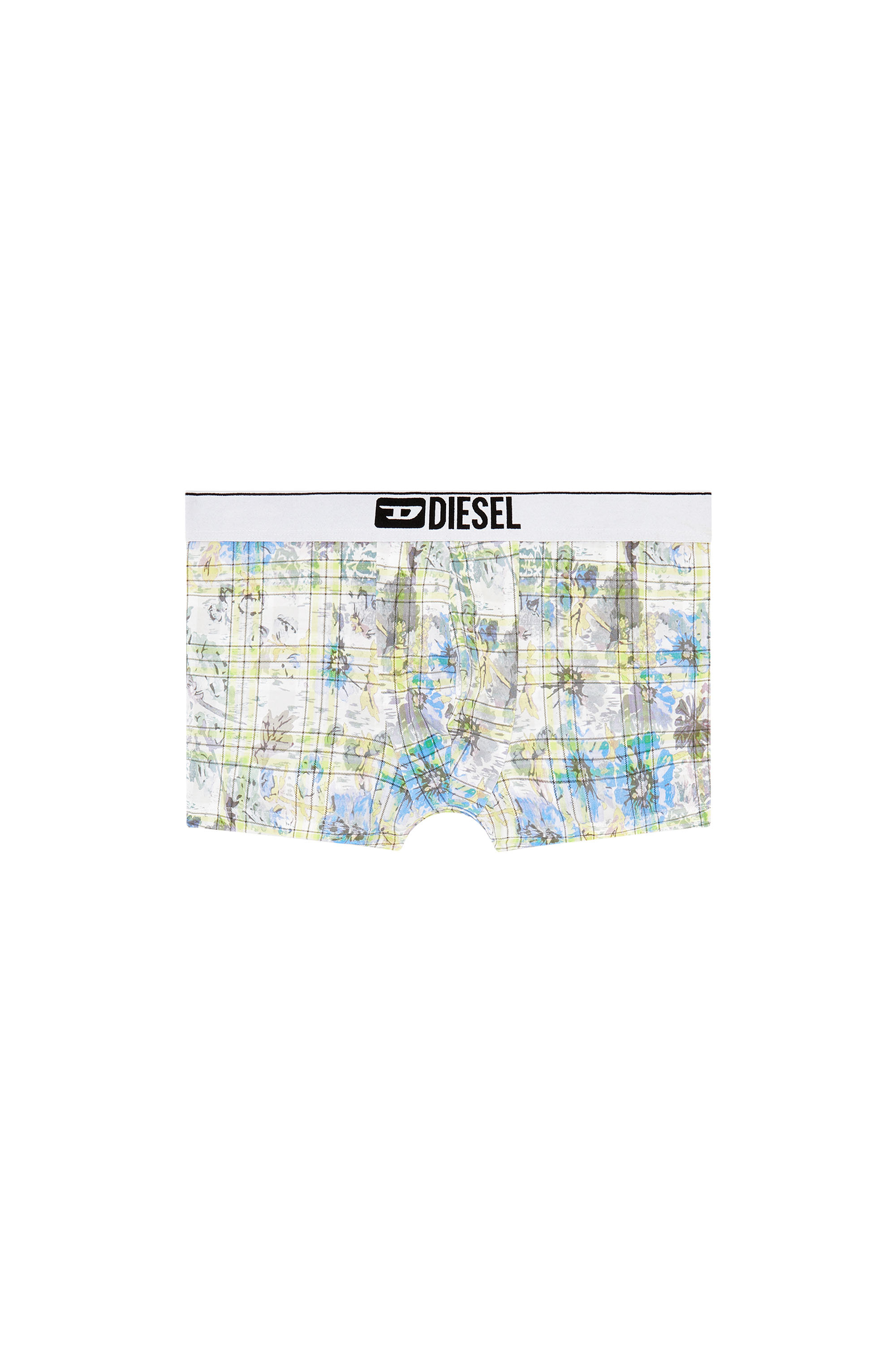 Diesel - DAMIEN, Male's Boxer briefs with floral check motif in ホワイト - 4