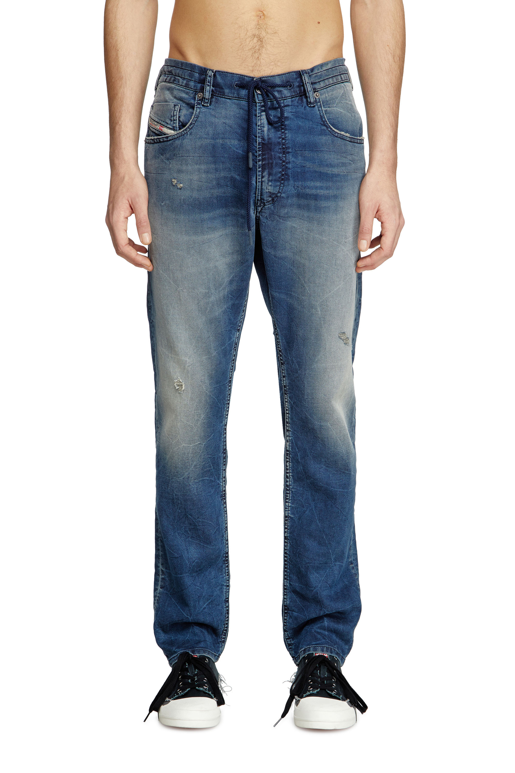 Diesel - Male's Regular 2030 D-Krooley Joggjeans® 068PI, ミディアムブルー - 1