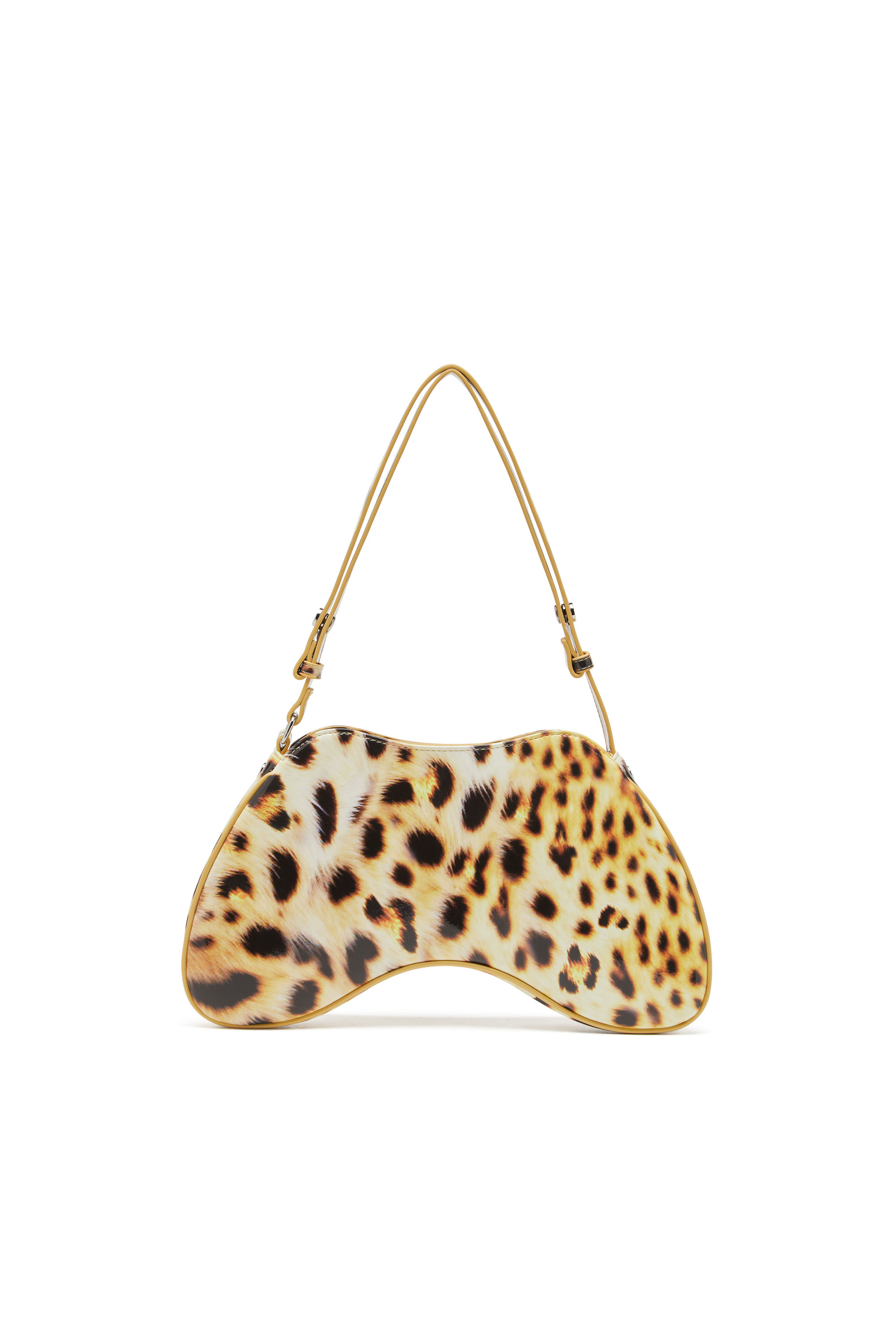 Diesel - PLAY SHOULDER, Female's Play-Glossy shoulder bag with print in Yellow - 3