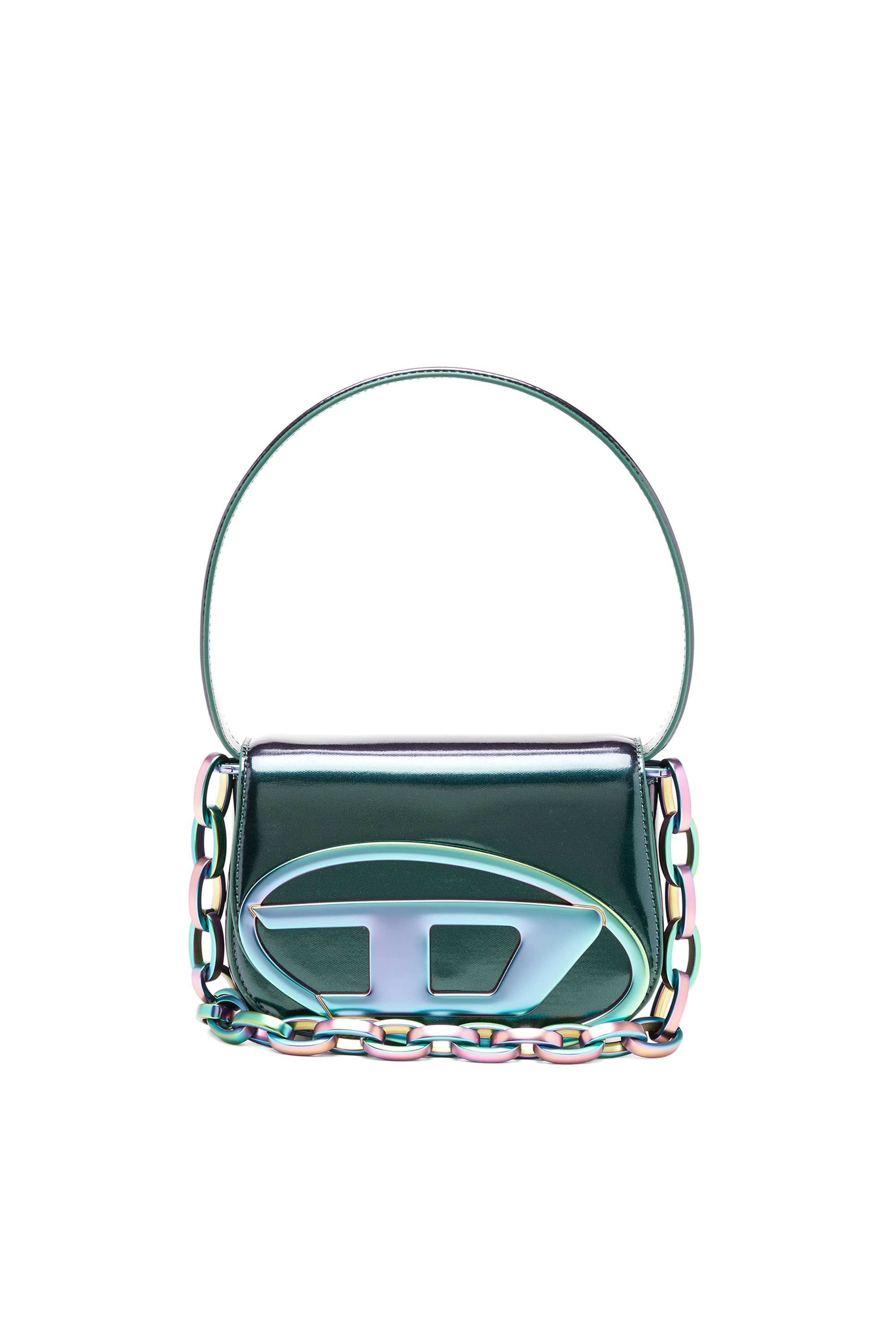 Diesel - 1DR, Female's 1DR-Iconic shoulder bag with iridescent effect in グリーン/ブルー - 1