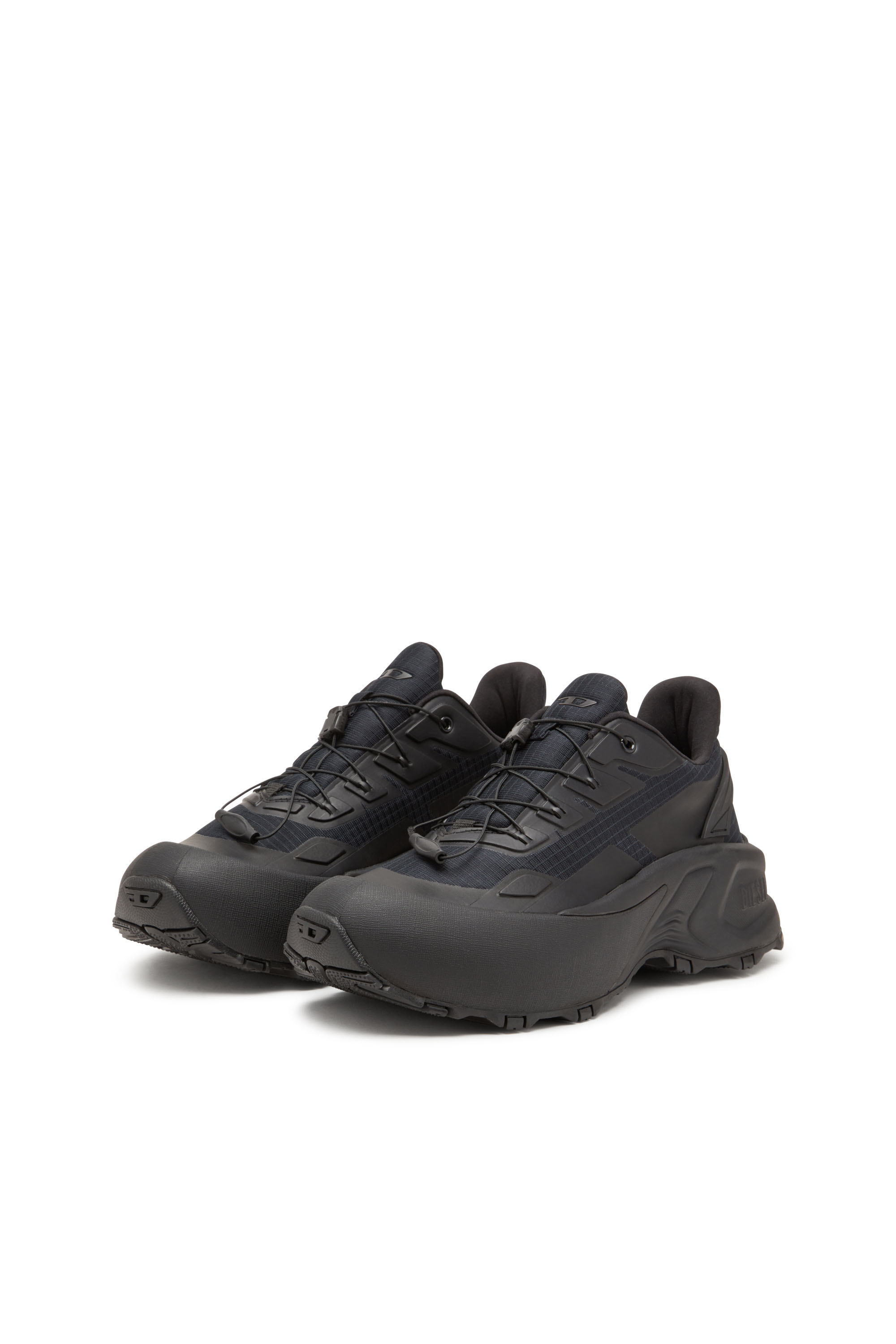 Diesel - D-CAGE RUNNER, Male's D-Cage Runner-Sneakers in TPU-trimmed ripstop in ブラック - 9