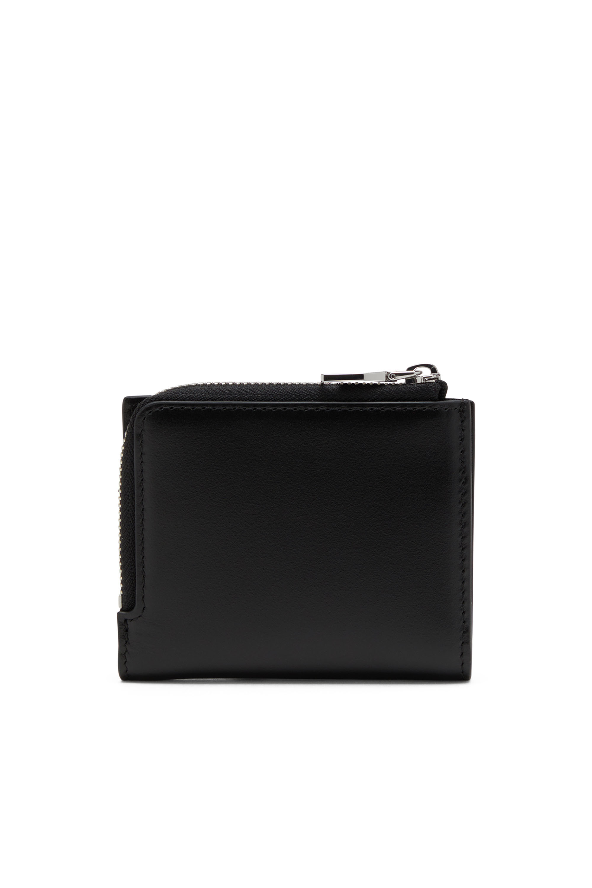 Diesel - 1DR CARD HOLDER ZIP L, Female's Bi-fold card holder in nappa leather in ブラック - 2