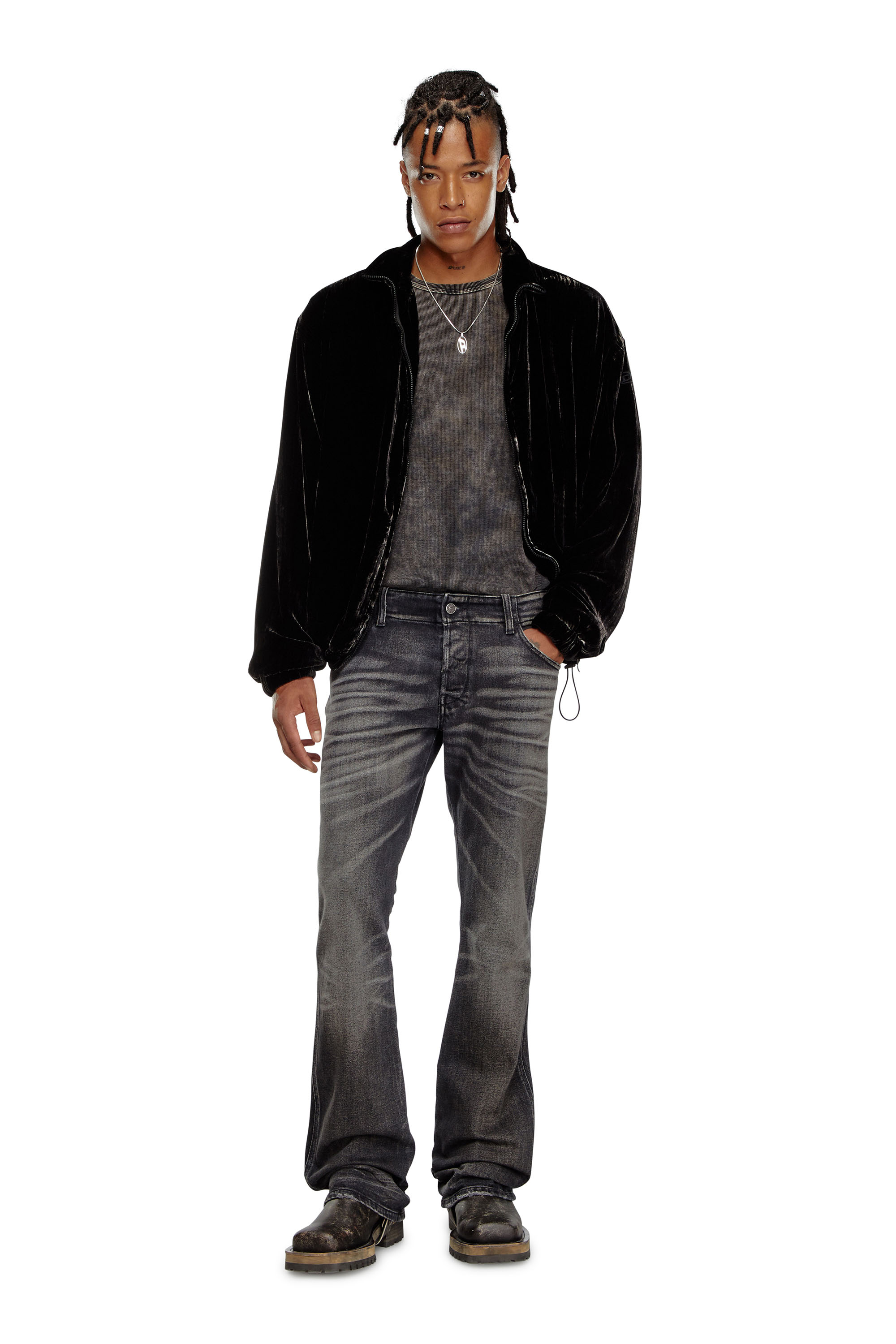 Diesel - Male's Bootcut Jeans D-Backler 09J65, ブラック/ダークグレー - 2