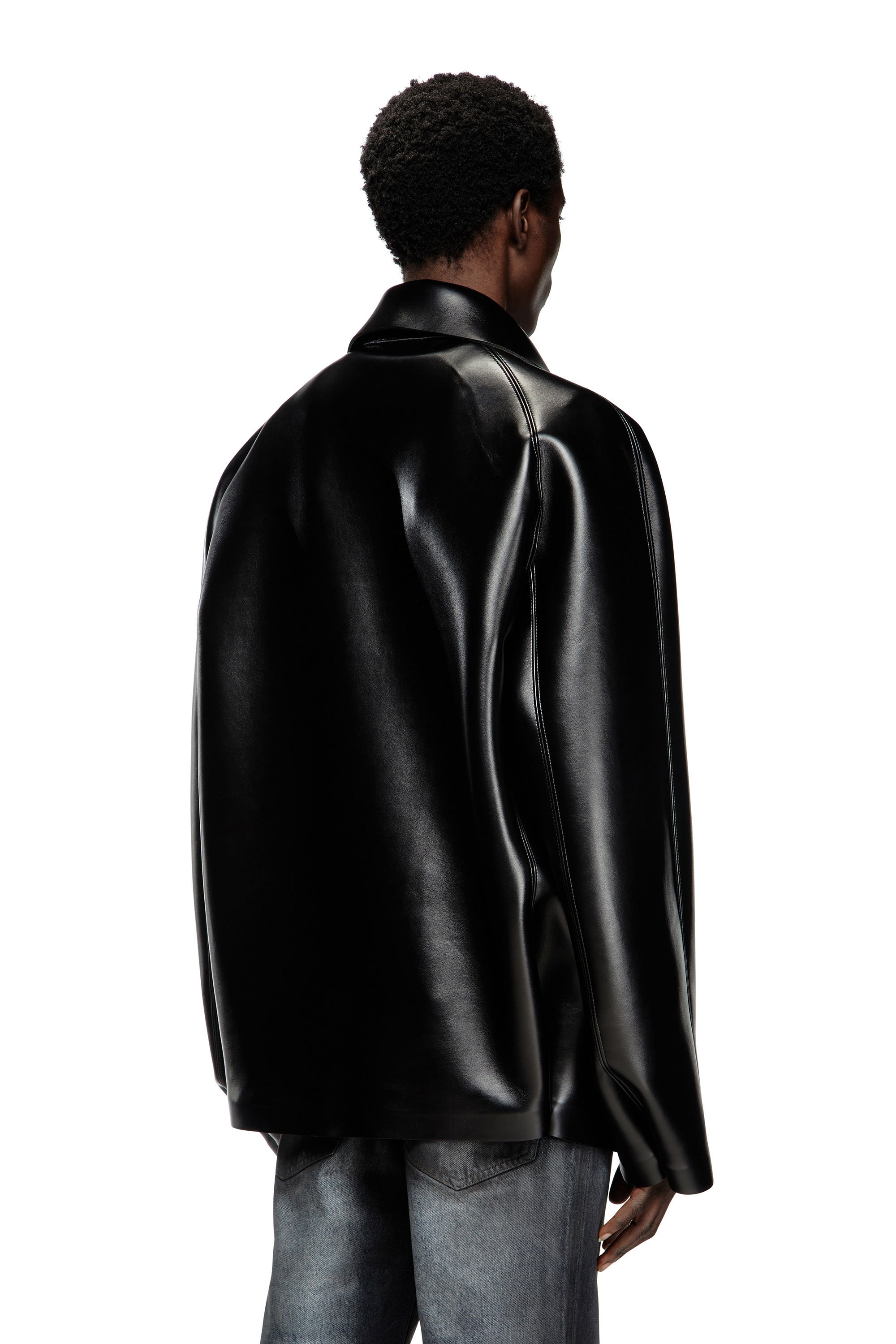 Diesel - J-MARKUS, Unisex's Oversized neoprene-bonded tailored jacket in ブラック - 5